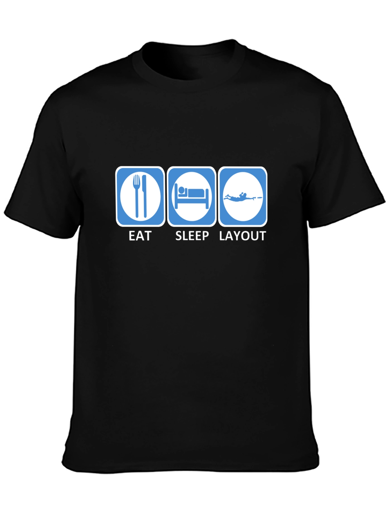 Eat Sleep Layout T-Shirt | Funny Scuba Diving Tee