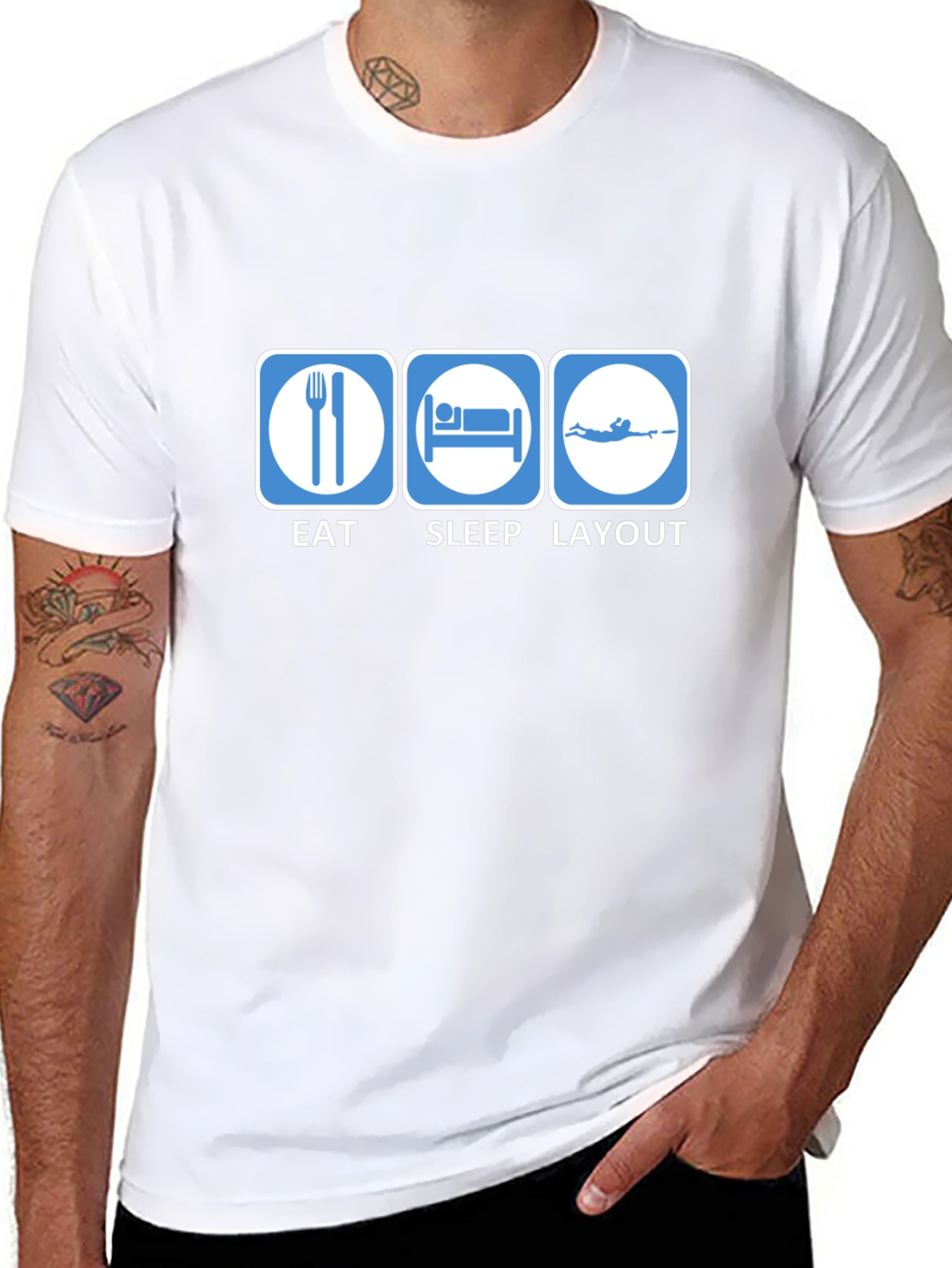 Eat Sleep Layout T-Shirt | Funny Scuba Diving Tee