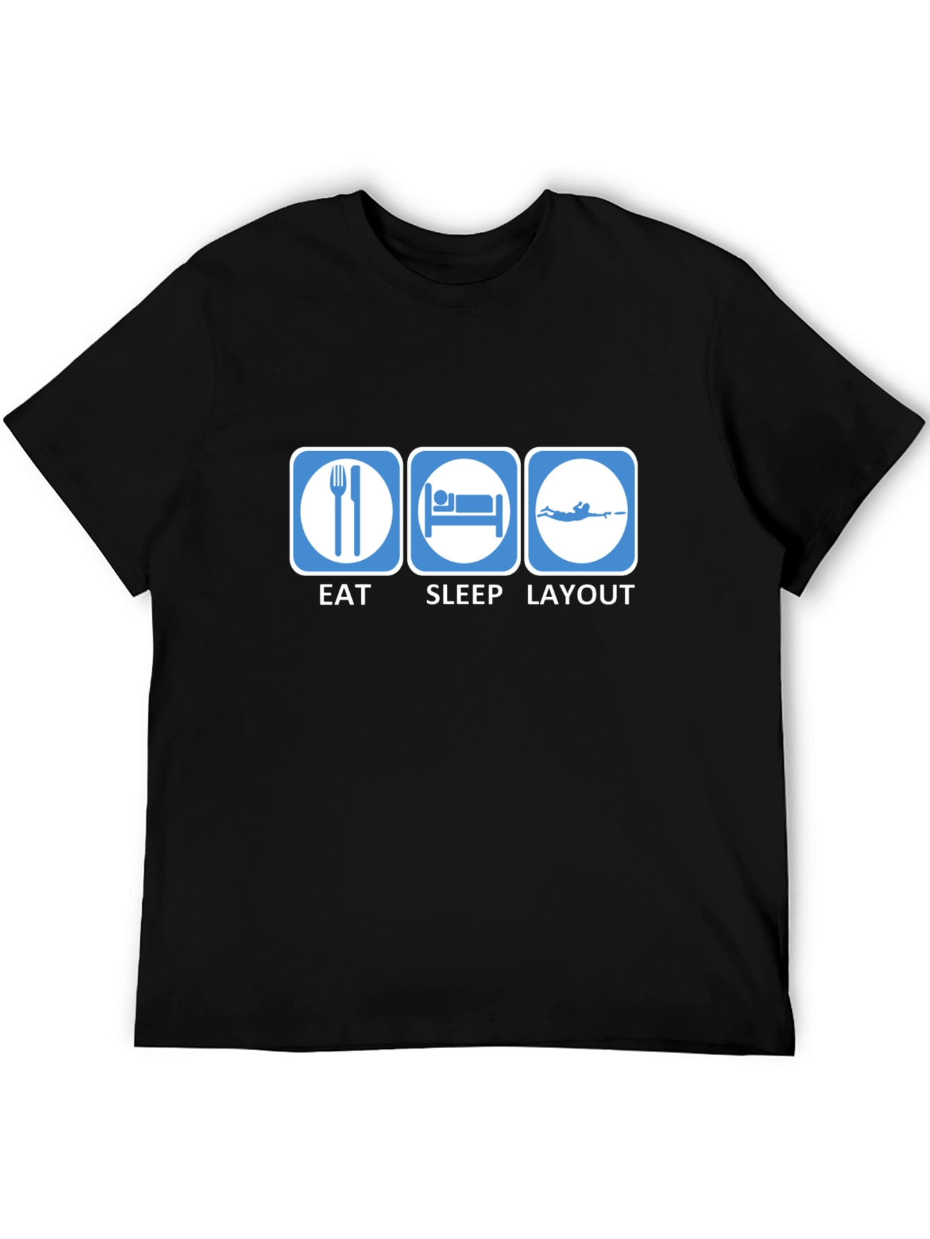 Eat Sleep Layout T-Shirt | Funny Scuba Diving Tee