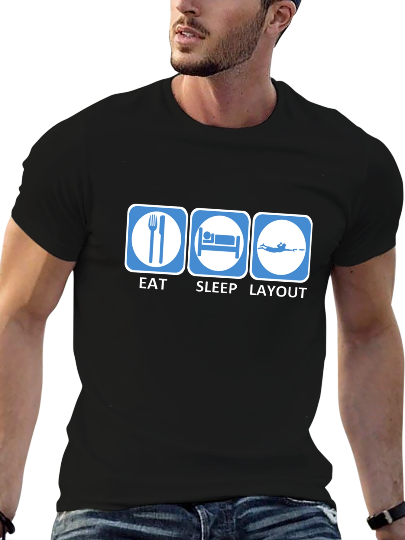 Eat Sleep Layout T-Shirt | Funny Scuba Diving Tee