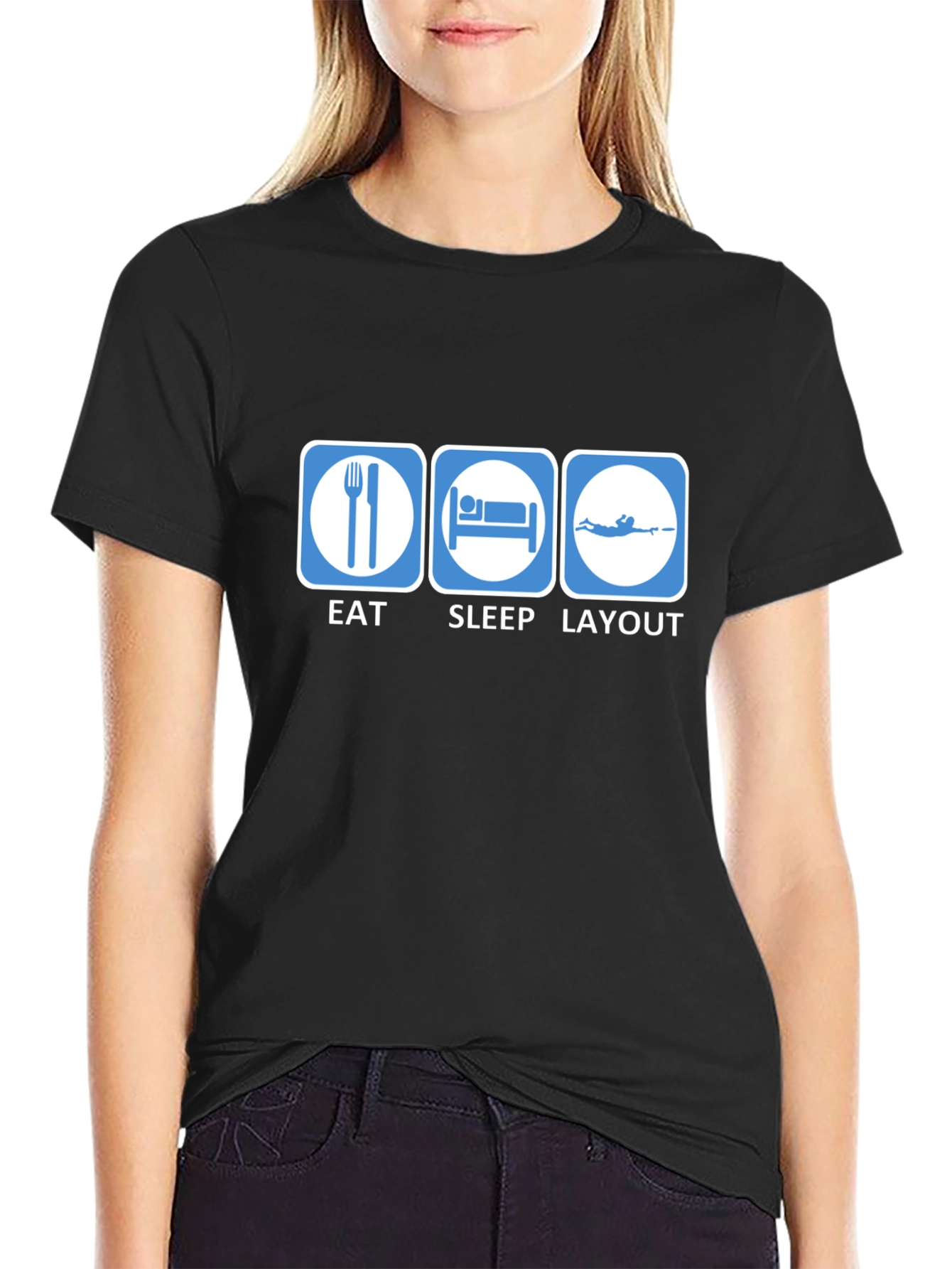 Eat Sleep Layout T-Shirt | Funny Scuba Diving Tee