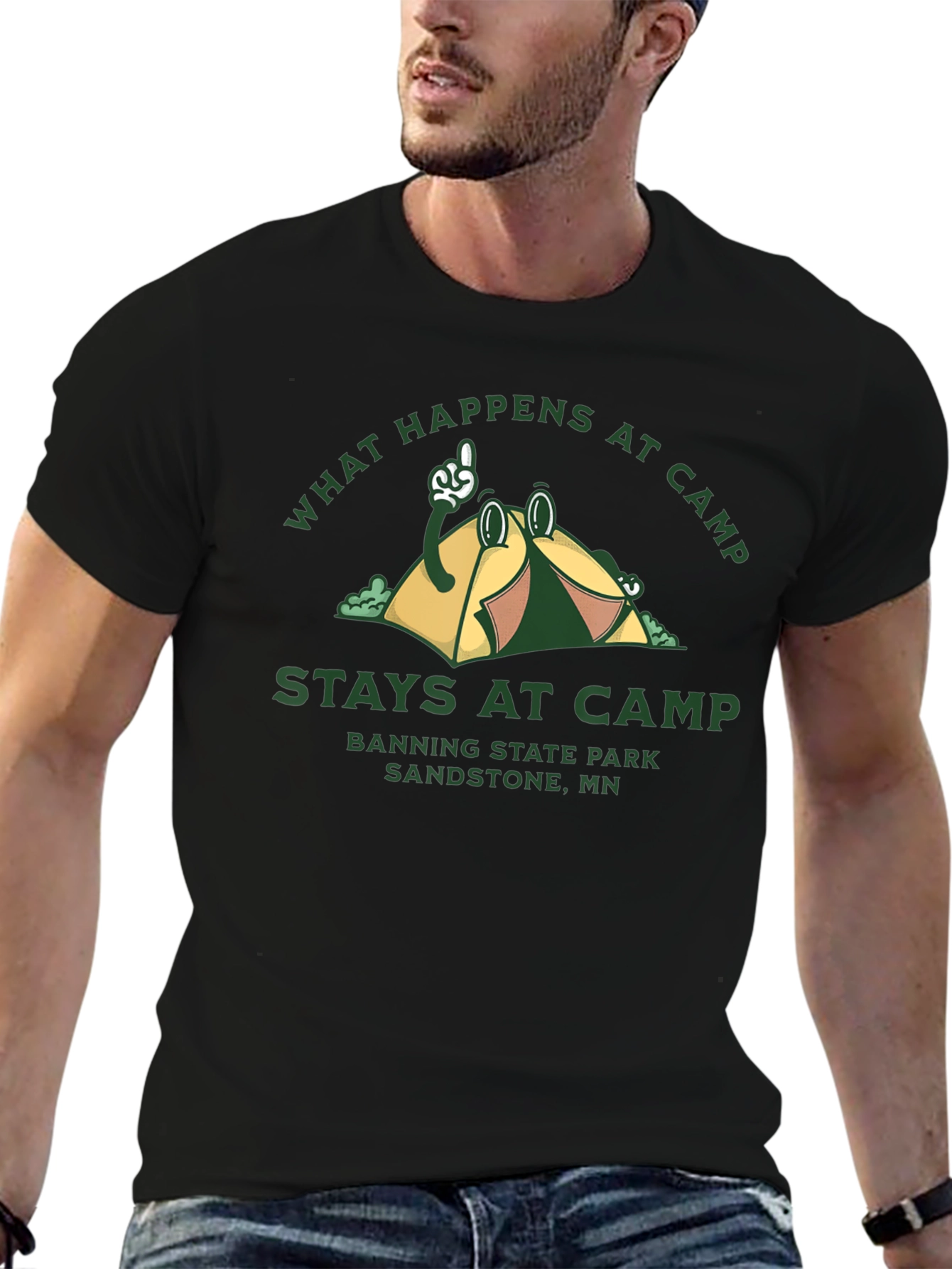 Camp Graphic T-Shirt - What Happens at Camp Stays