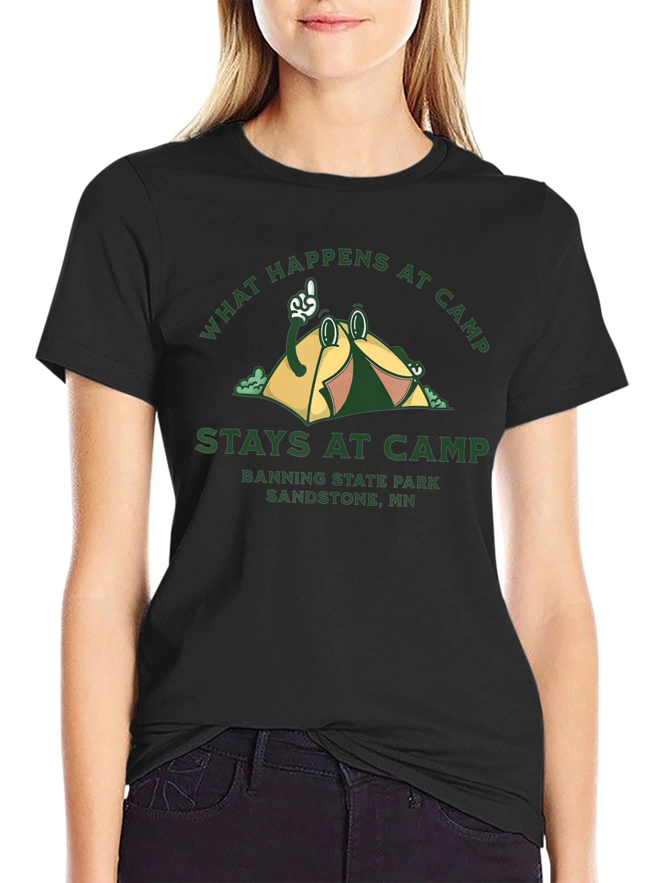 Camp Graphic T-Shirt - What Happens at Camp Stays