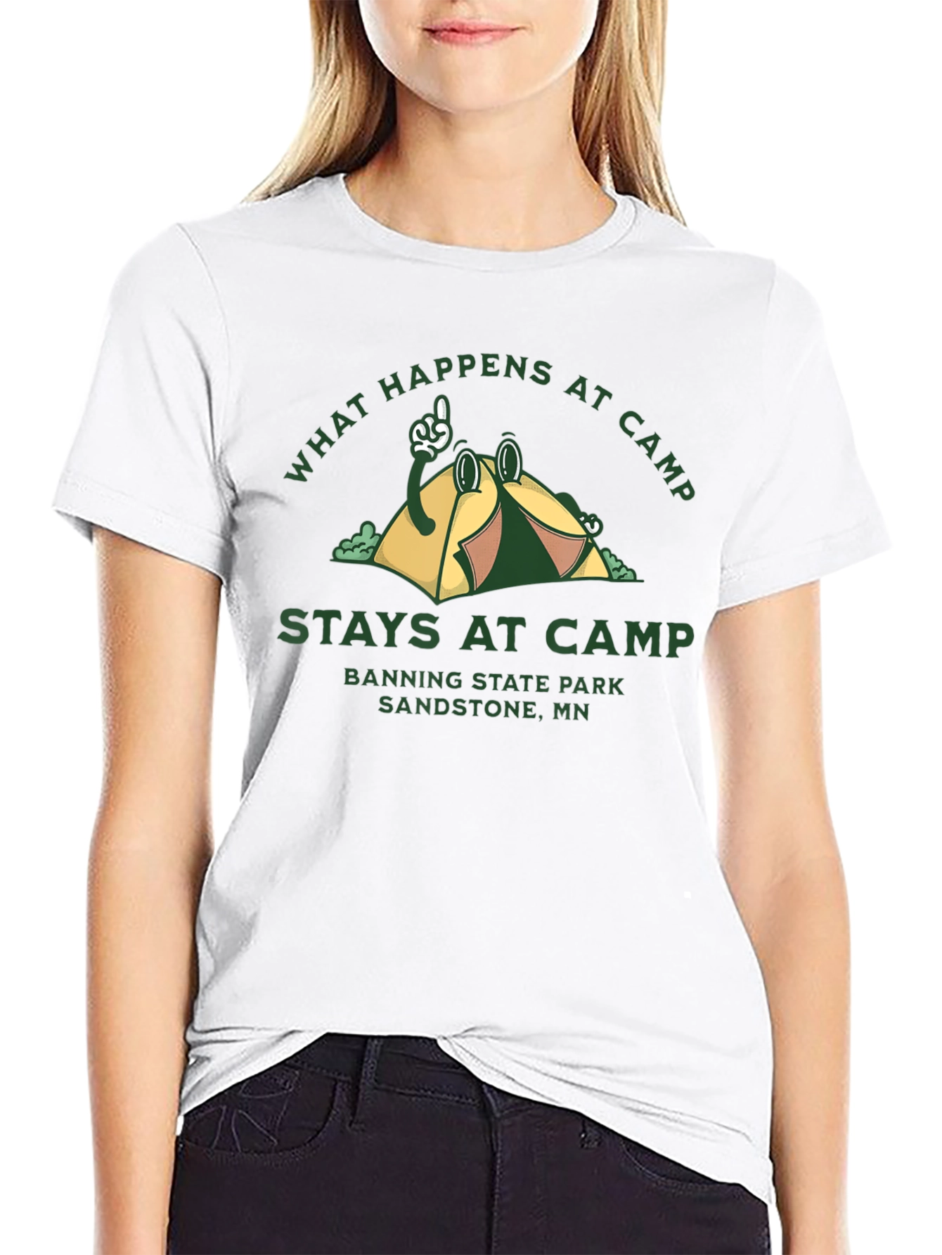 Camp Graphic T-Shirt - What Happens at Camp Stays