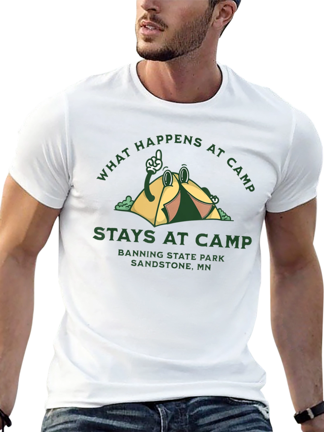 Camp Graphic T-Shirt - What Happens at Camp Stays