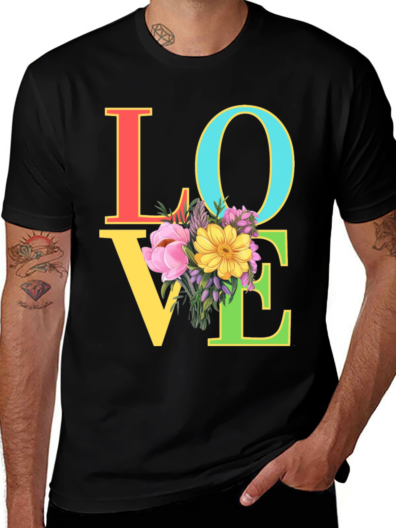 Floral LOVE Graphic Tee - Unisex