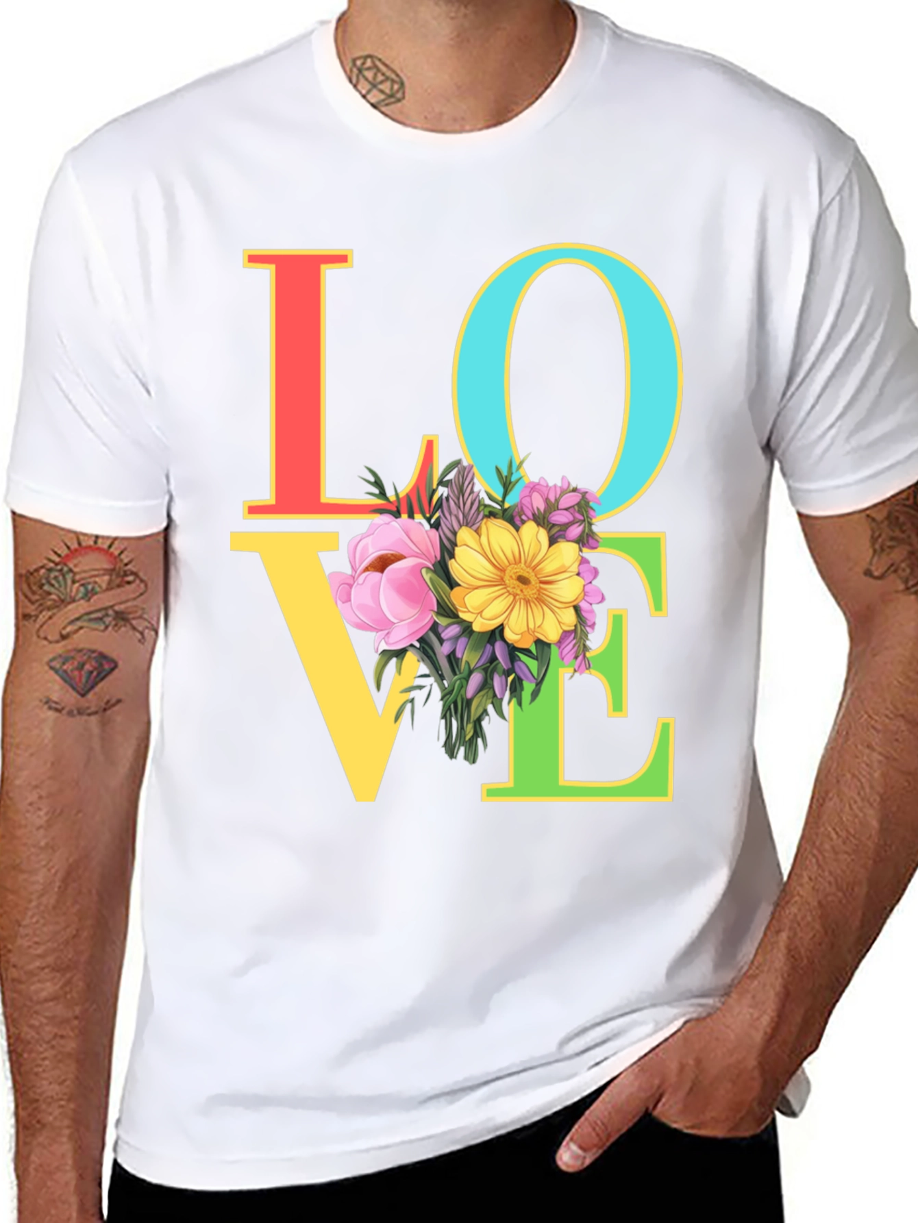 Floral LOVE Graphic Tee - Unisex