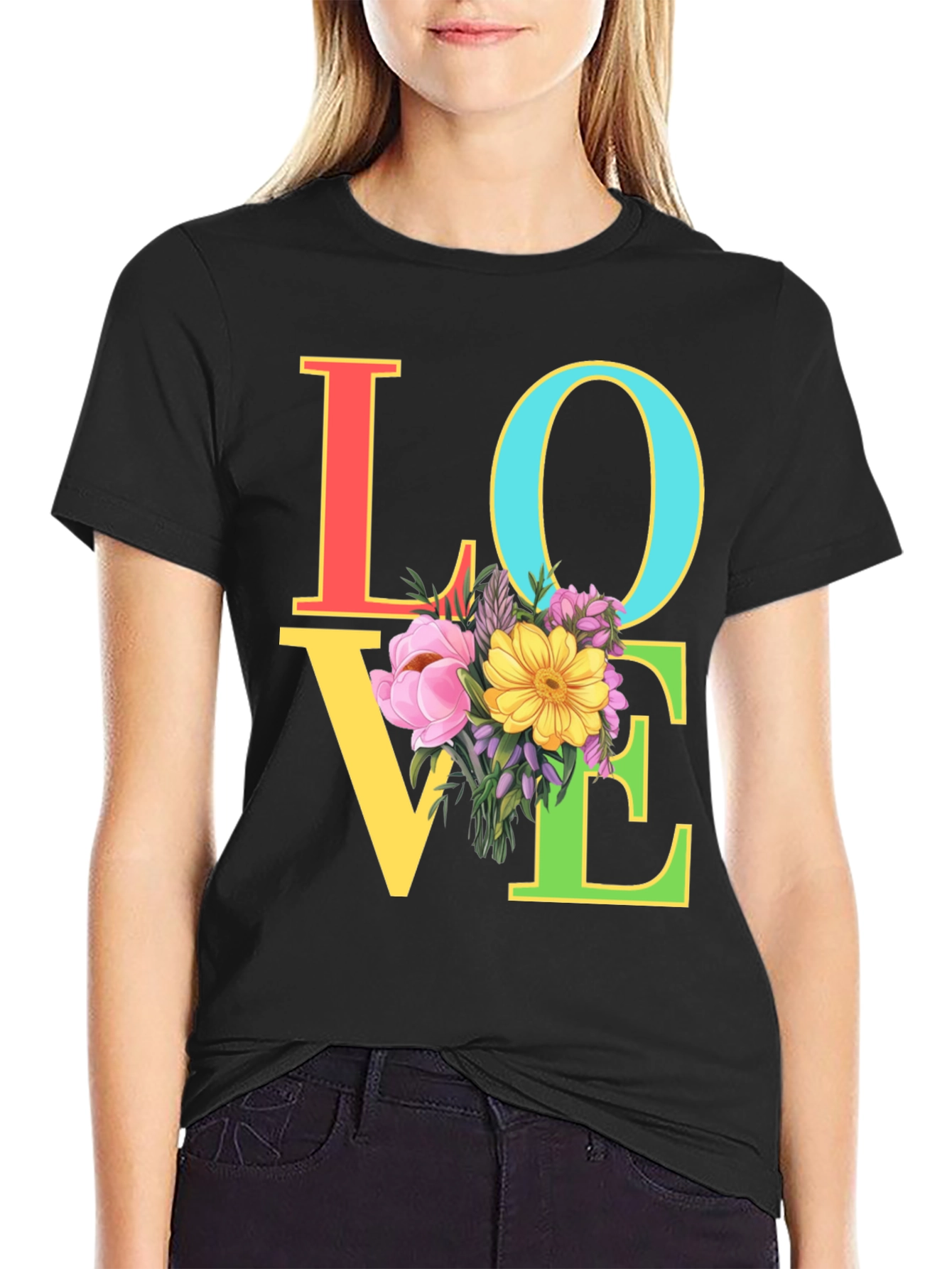 Floral LOVE Graphic Tee - Unisex