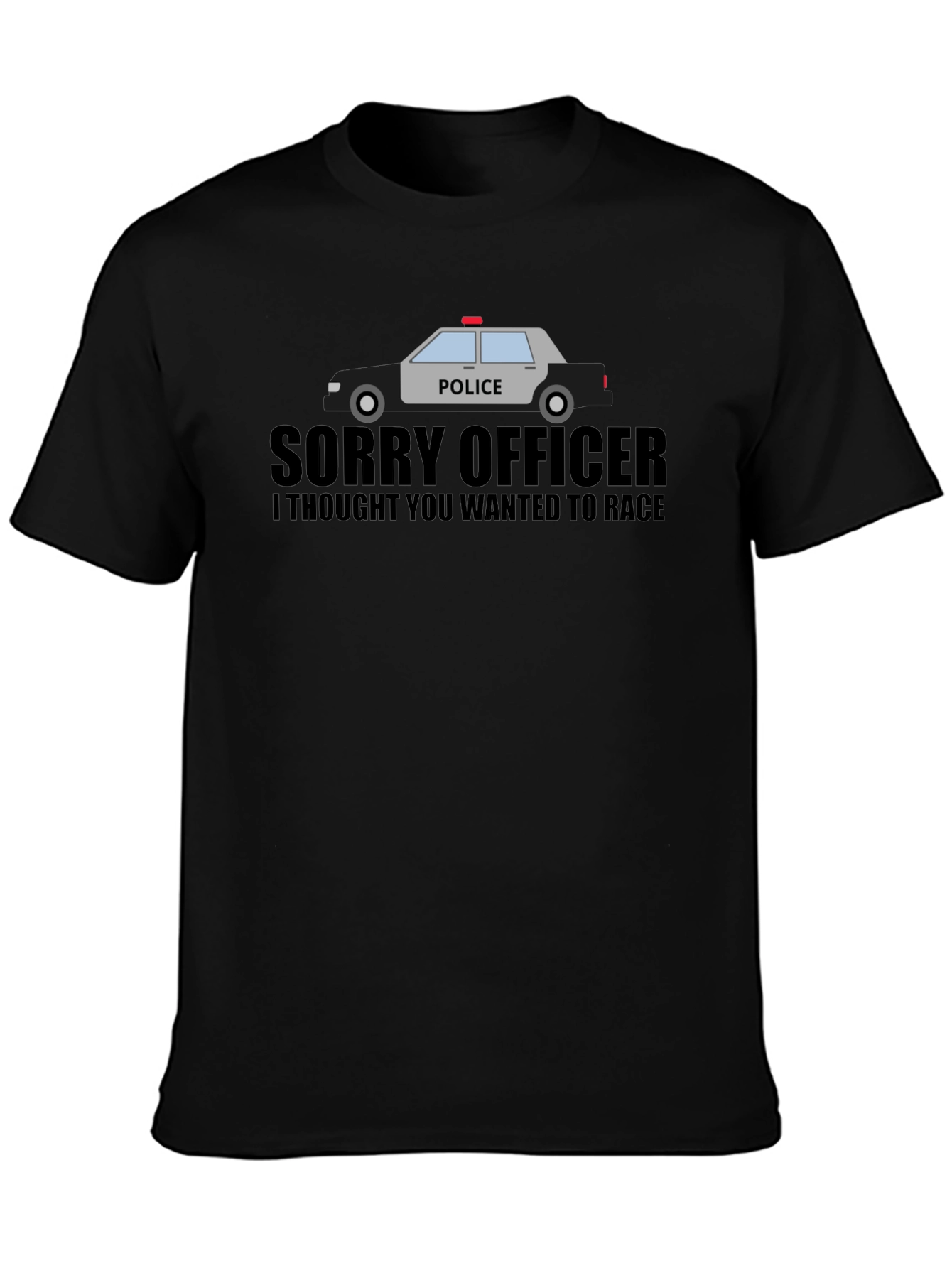 Sorry Officer Race Car Graphic T-Shirt