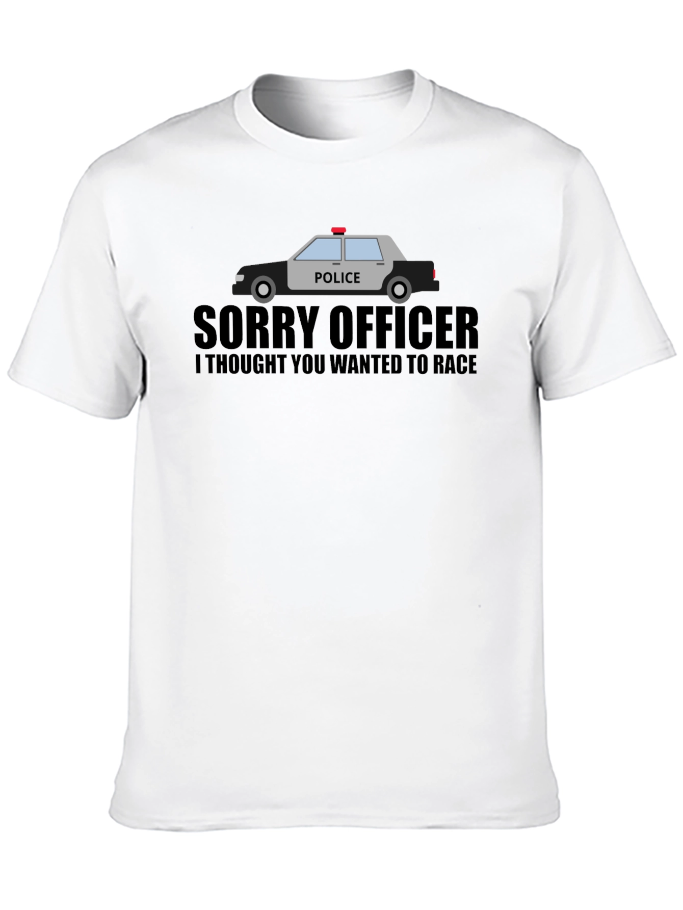 Sorry Officer Race Car Graphic T-Shirt