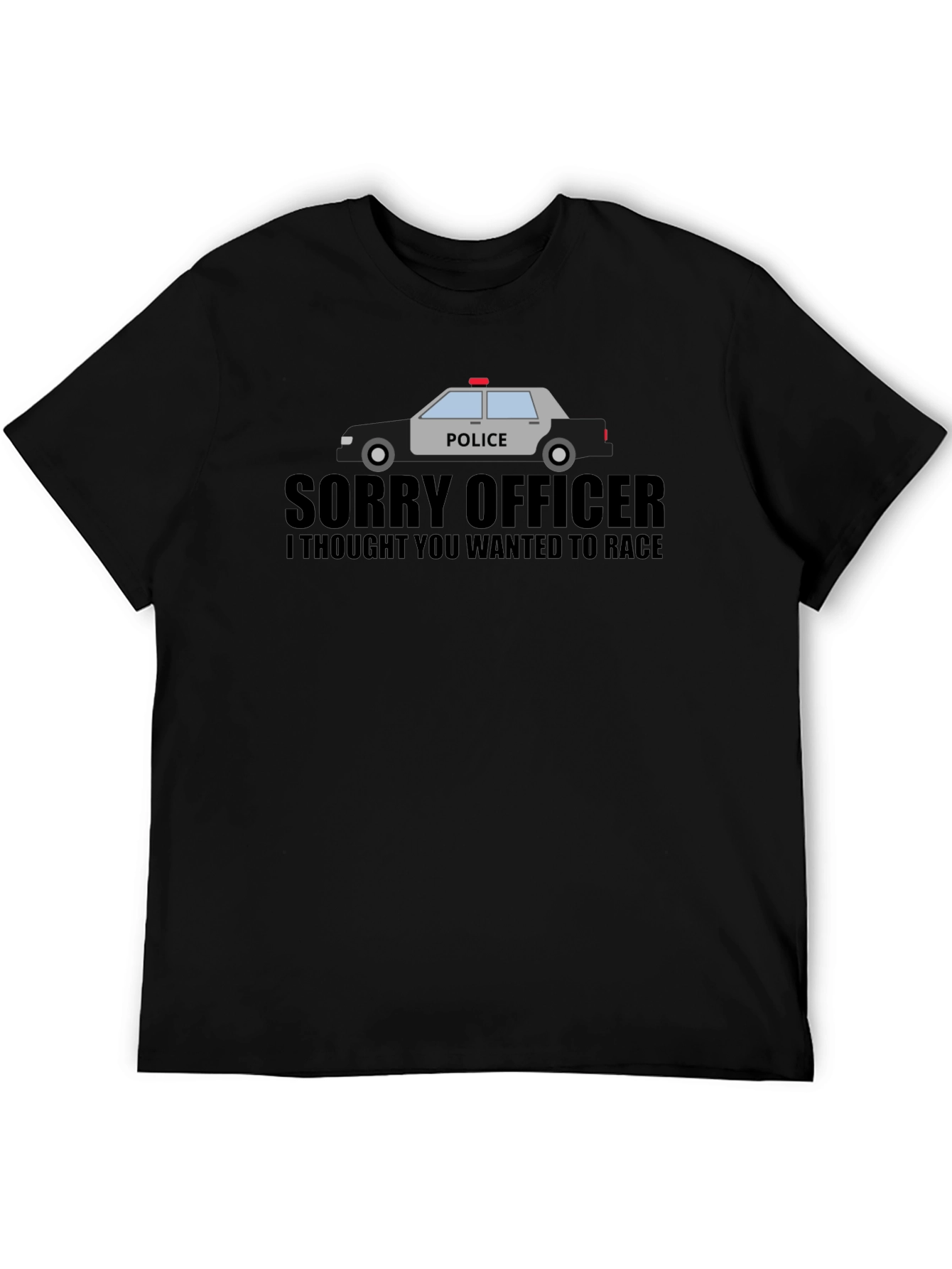 Sorry Officer Race Car Graphic T-Shirt