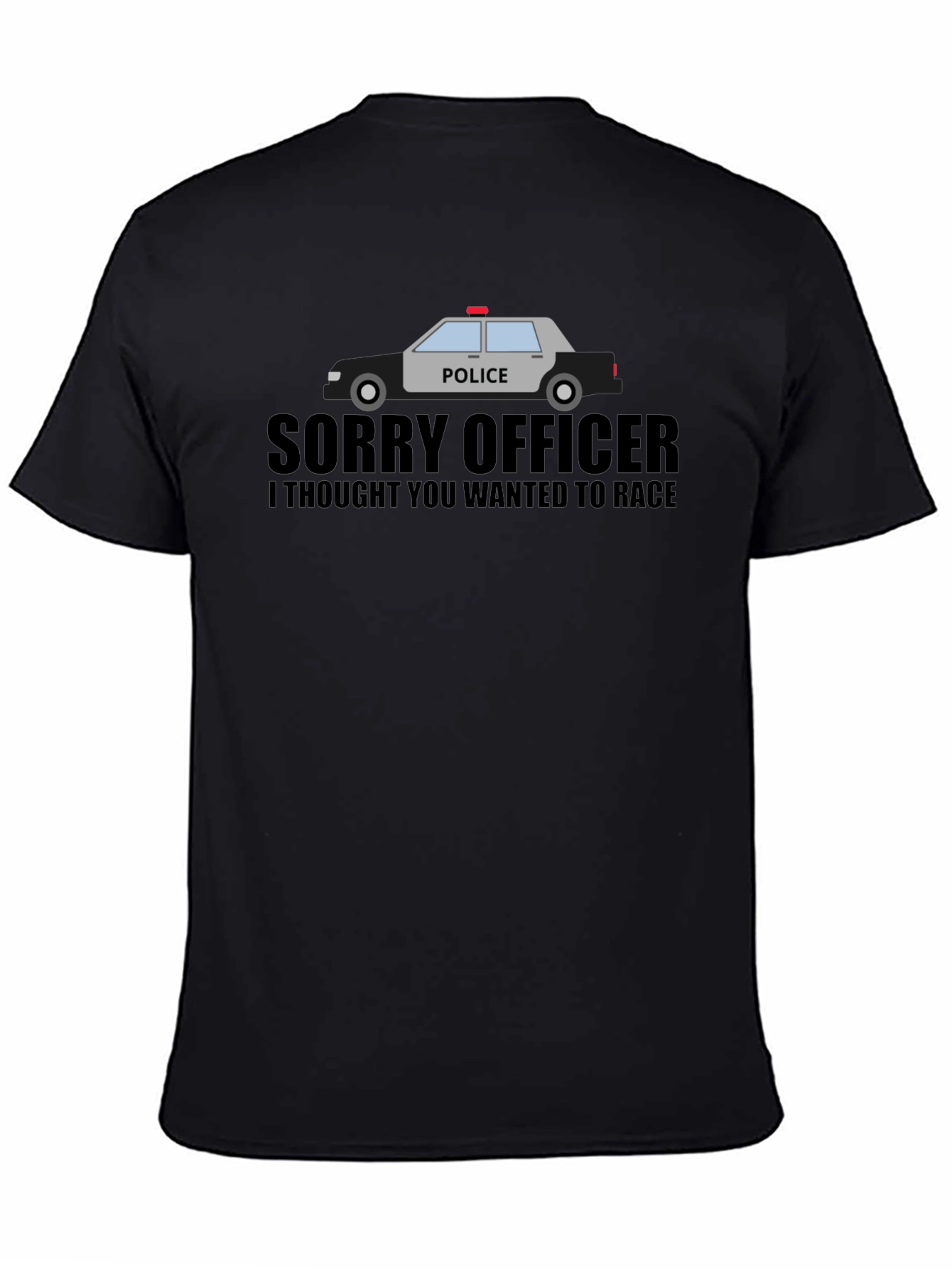 Sorry Officer Race Car Graphic T-Shirt
