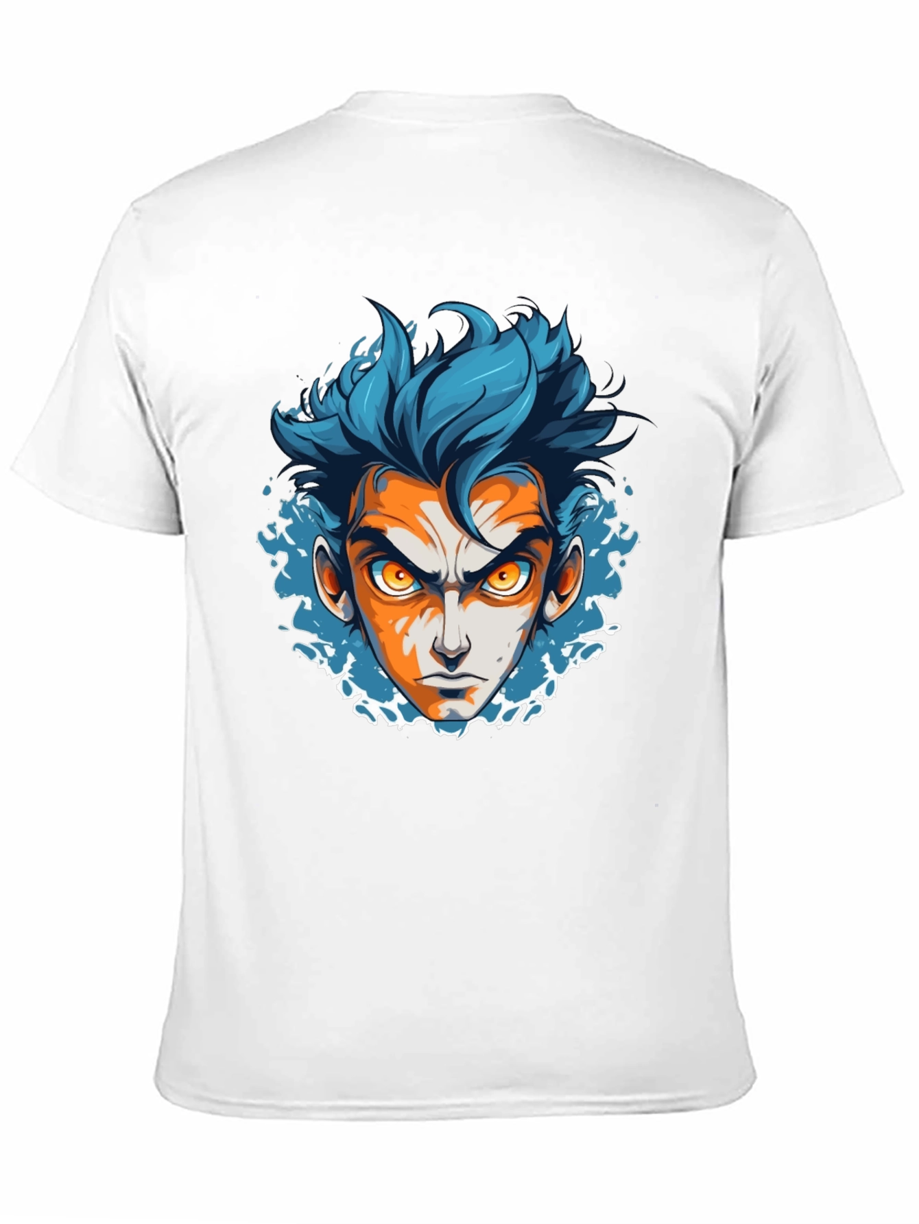 Anime Face Graphic Black T-Shirt
