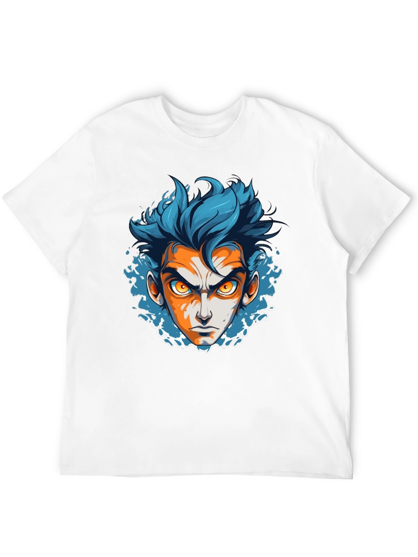 Anime Face Graphic Black T-Shirt