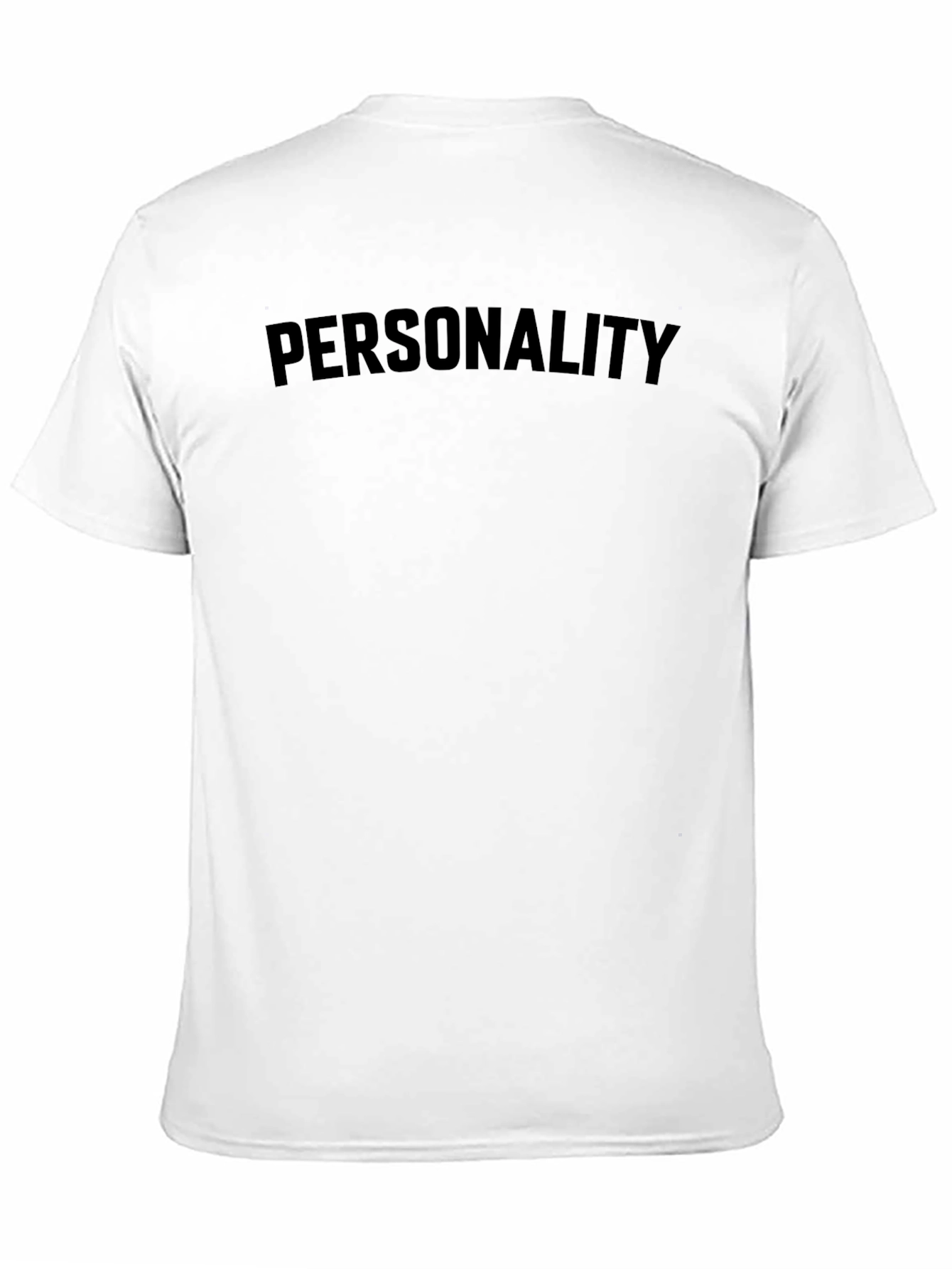 Personality Graphic Tee - Black Cotton Comfort