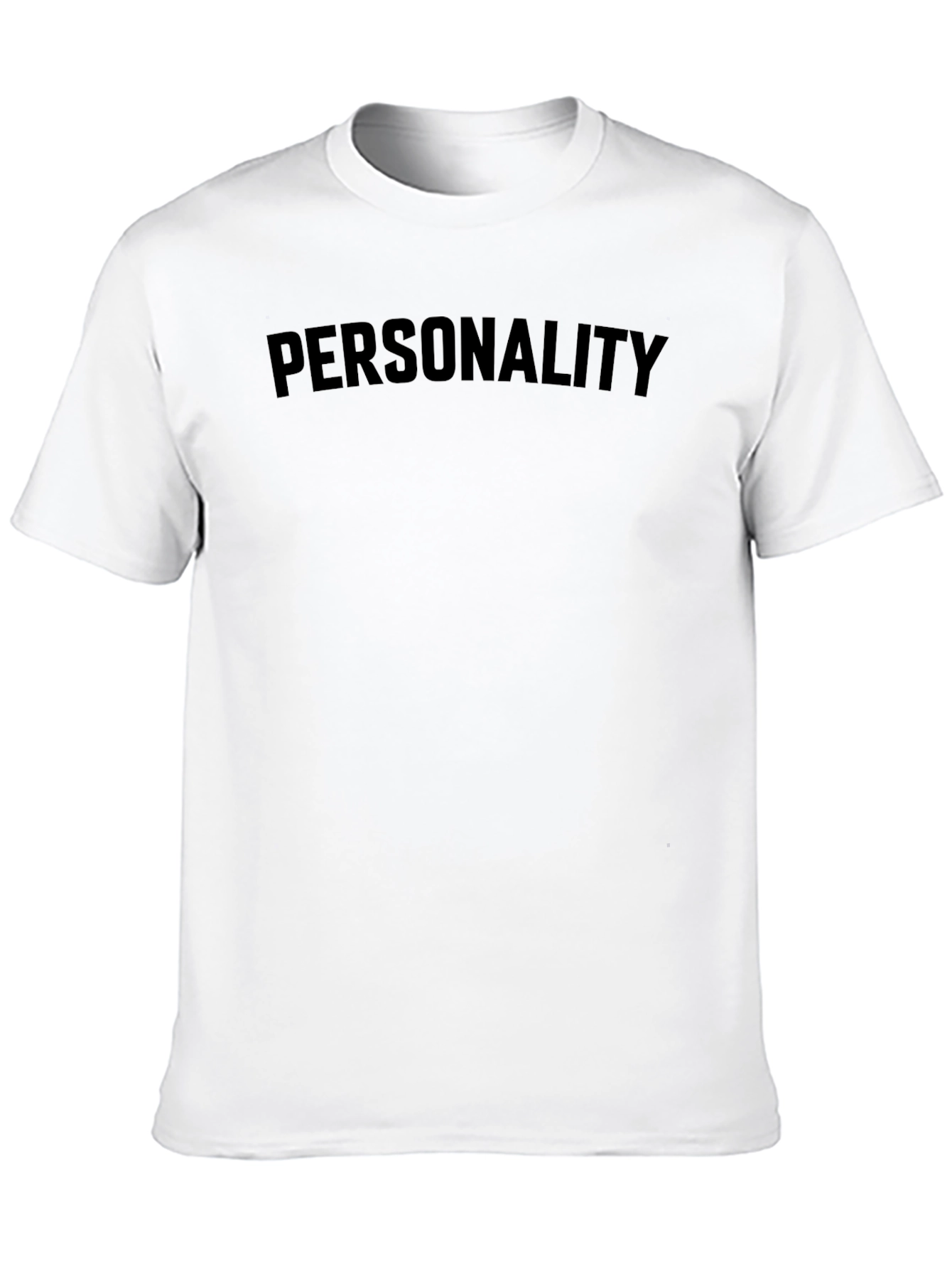 Personality Graphic Tee - Black Cotton Comfort