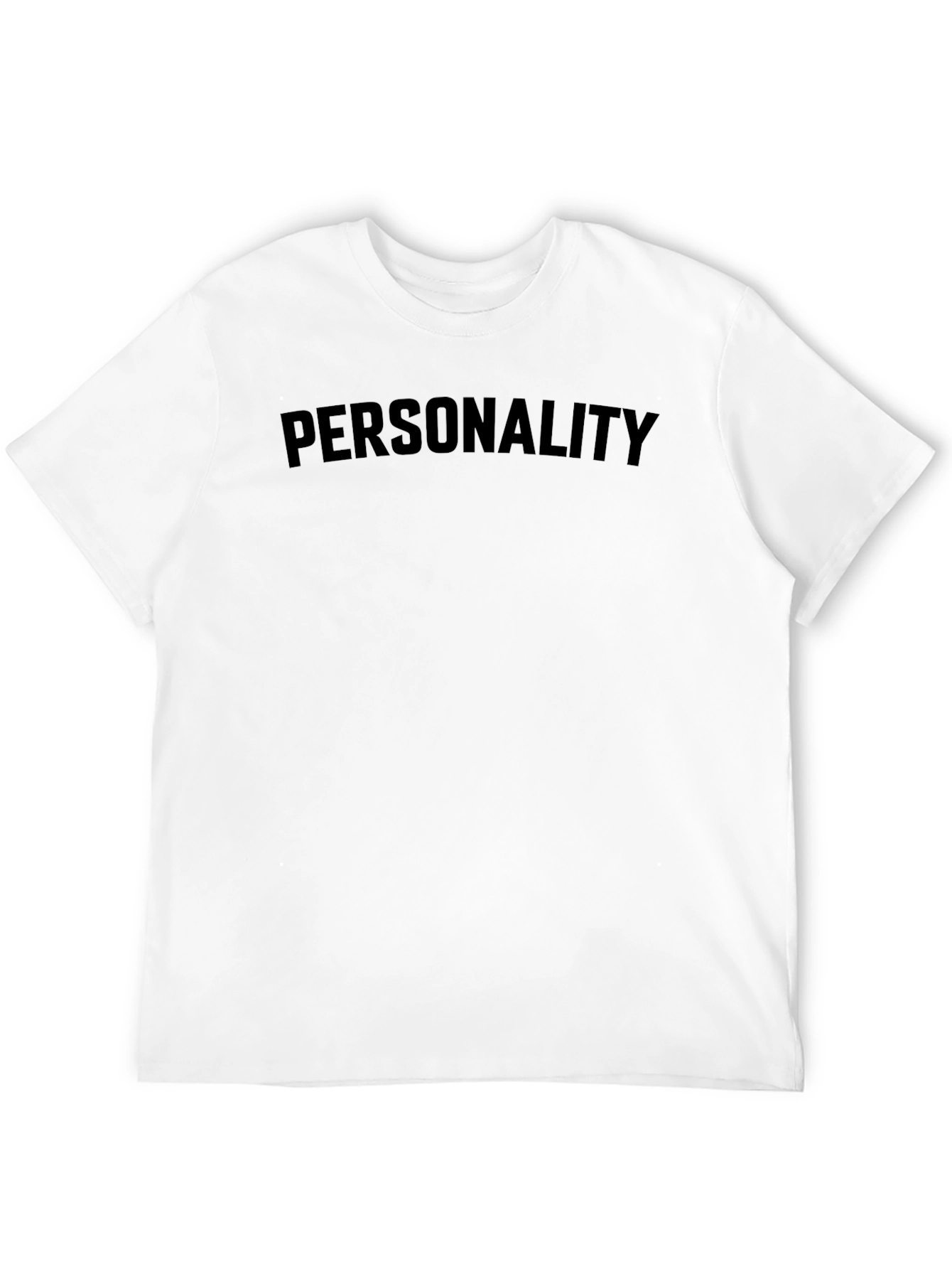 Personality Graphic Tee - Black Cotton Comfort