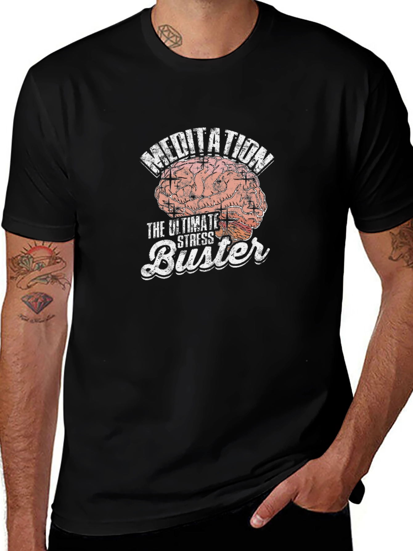 Meditation Brain T-Shirt - Ultimate Stress Buster