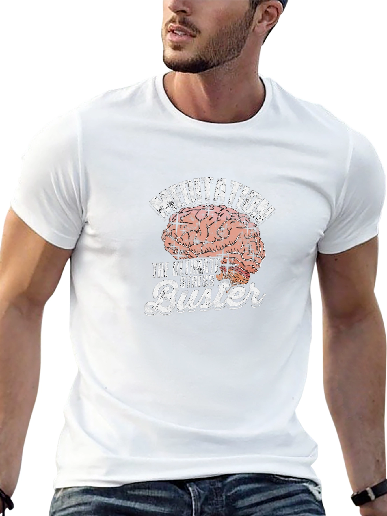 Meditation Brain T-Shirt - Ultimate Stress Buster