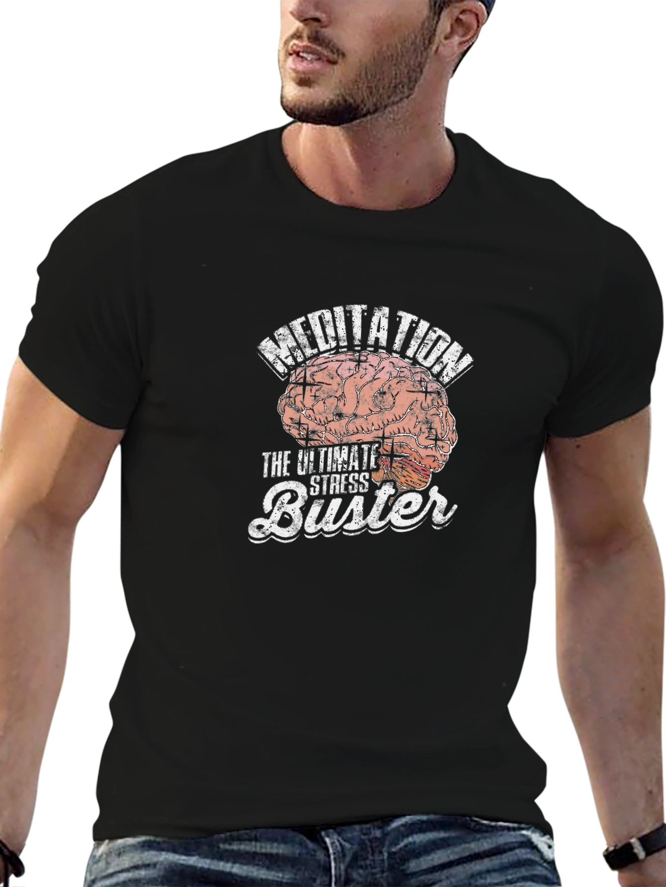 Meditation Brain T-Shirt - Ultimate Stress Buster