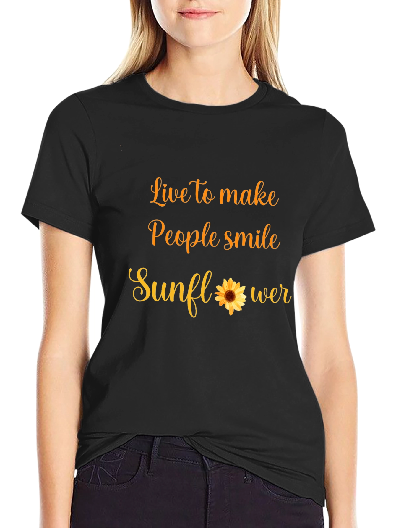 Live to Make People Smile Sunflower T-Shirt