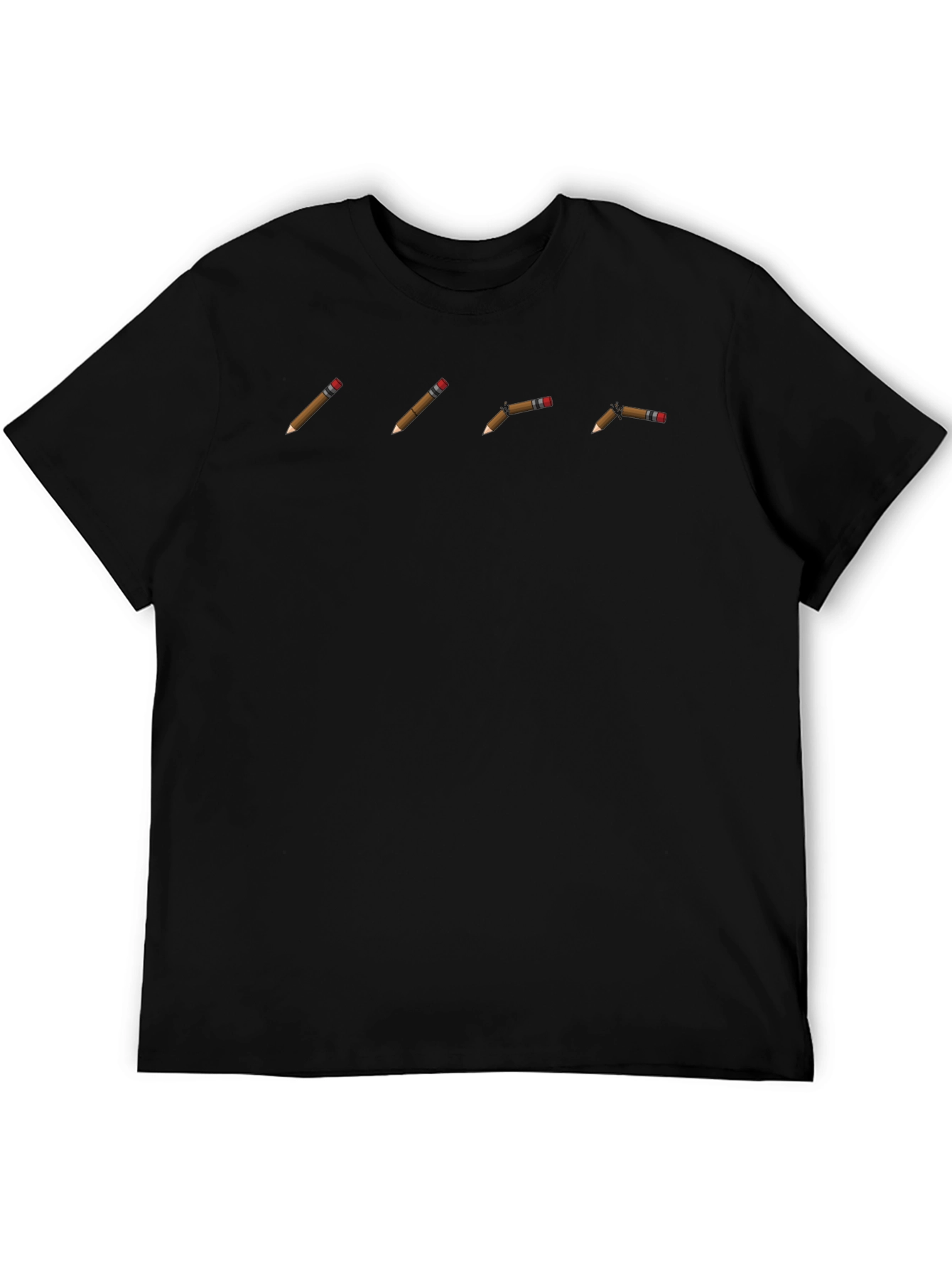 Pencil Graphic Black T-Shirt