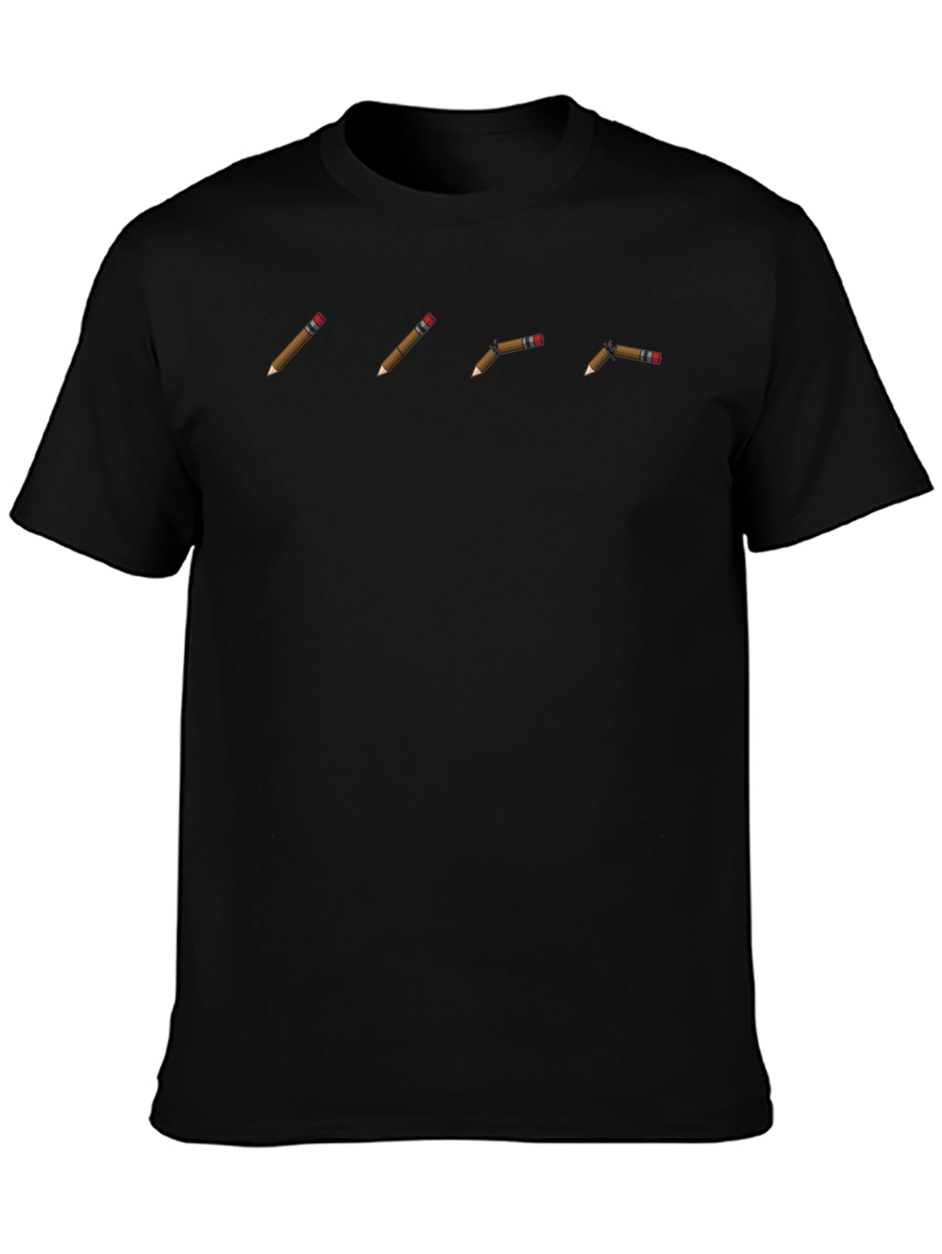 Pencil Graphic Black T-Shirt