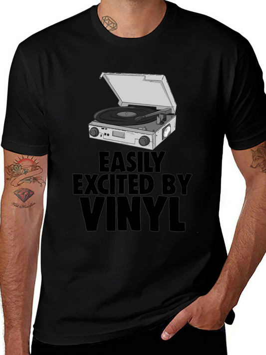 Vinyl Record Player Graphic Tee - Music Lovers Shirt