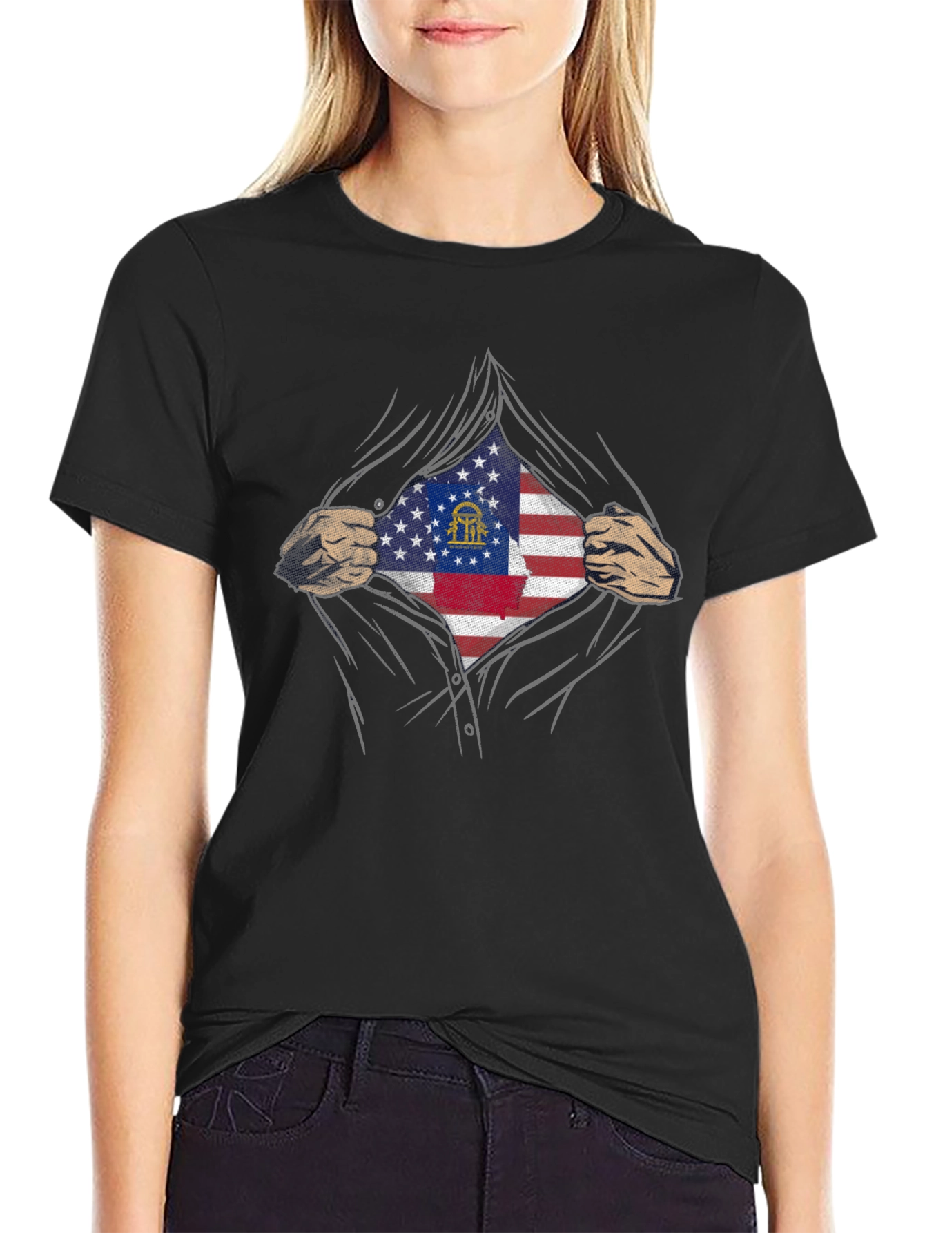 Georgia Flag Hero T-Shirt - Patriotic Pride
