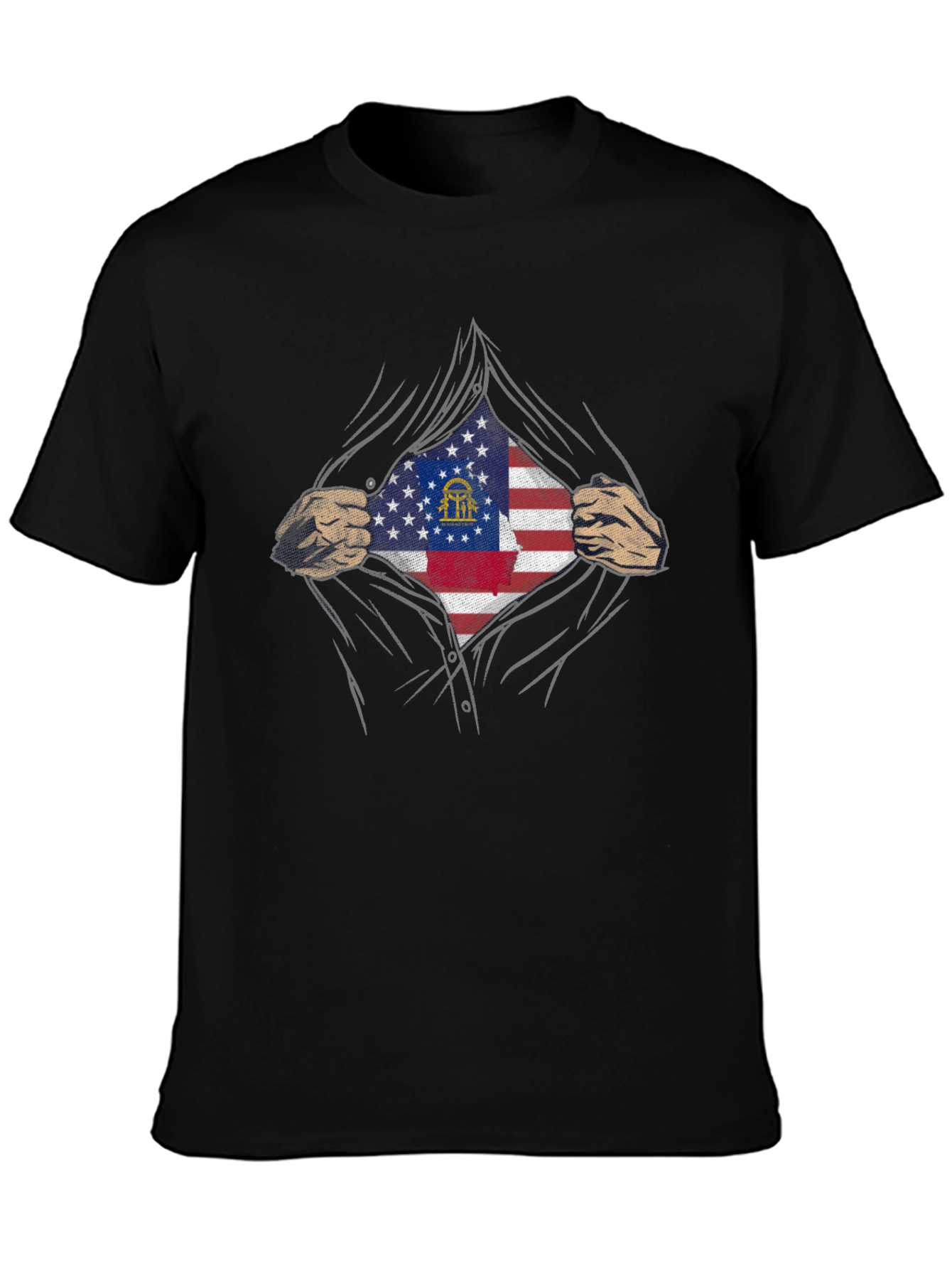 Georgia Flag Hero T-Shirt - Patriotic Pride