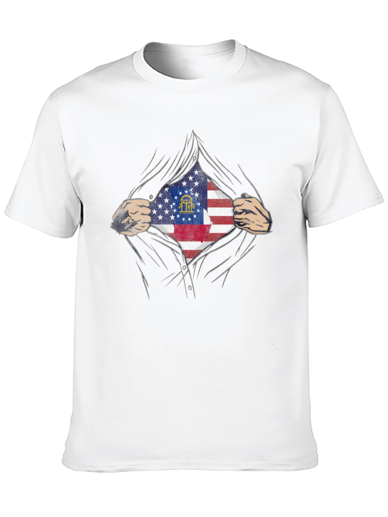 Georgia Flag Hero T-Shirt - Patriotic Pride
