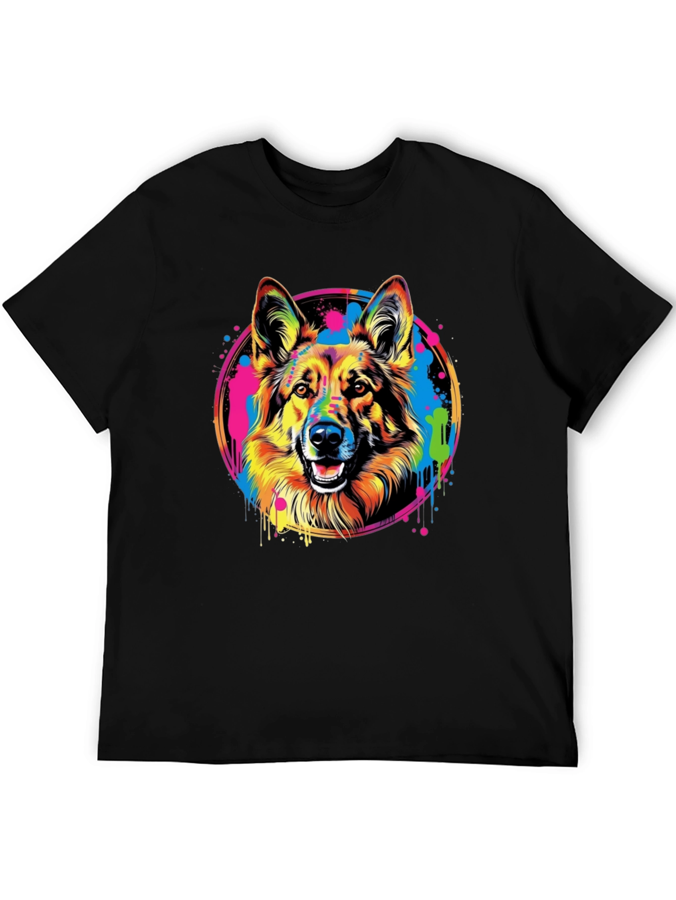 Vibrant German Shepherd Graphic Tee - Unisex