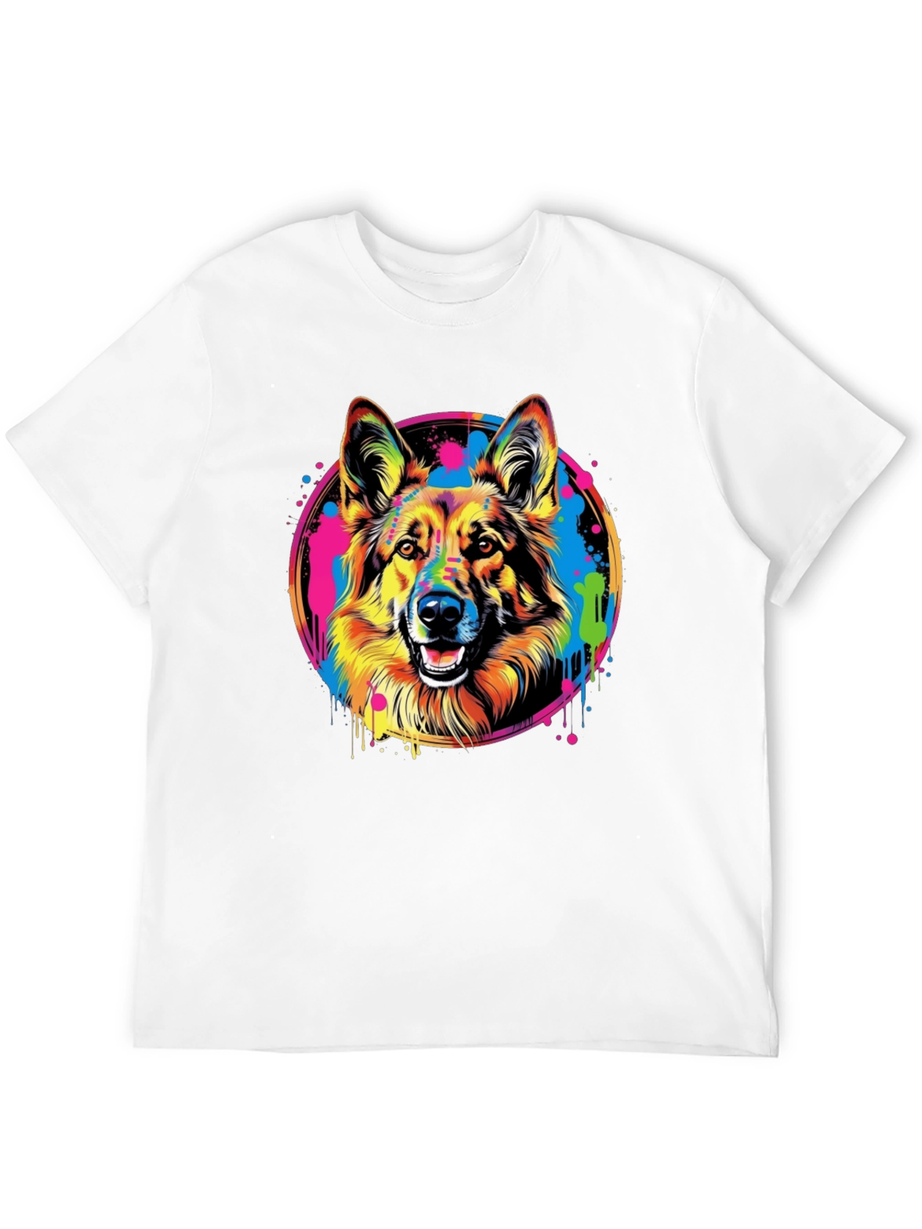 Vibrant German Shepherd Graphic Tee - Unisex