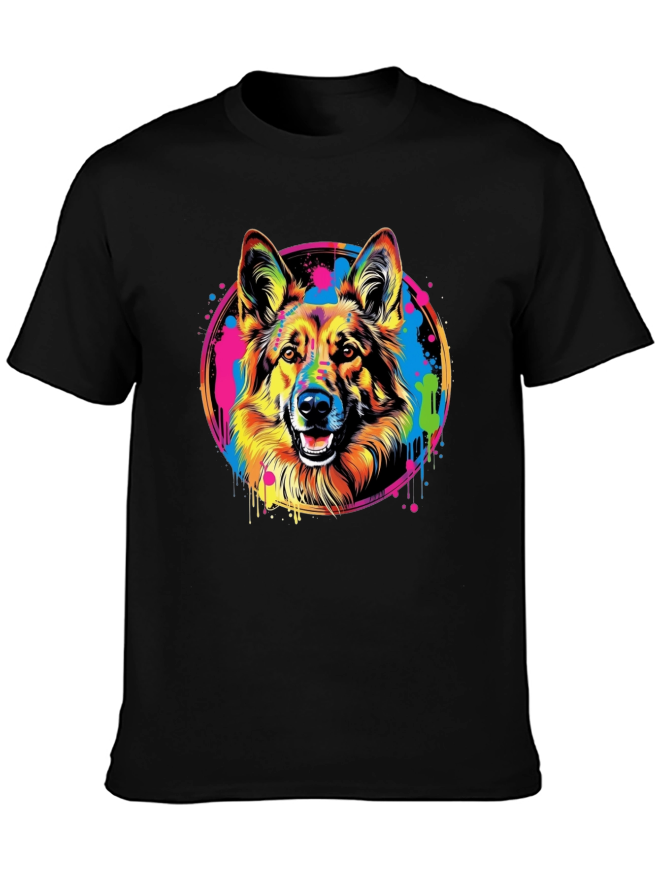 Vibrant German Shepherd Graphic Tee - Unisex