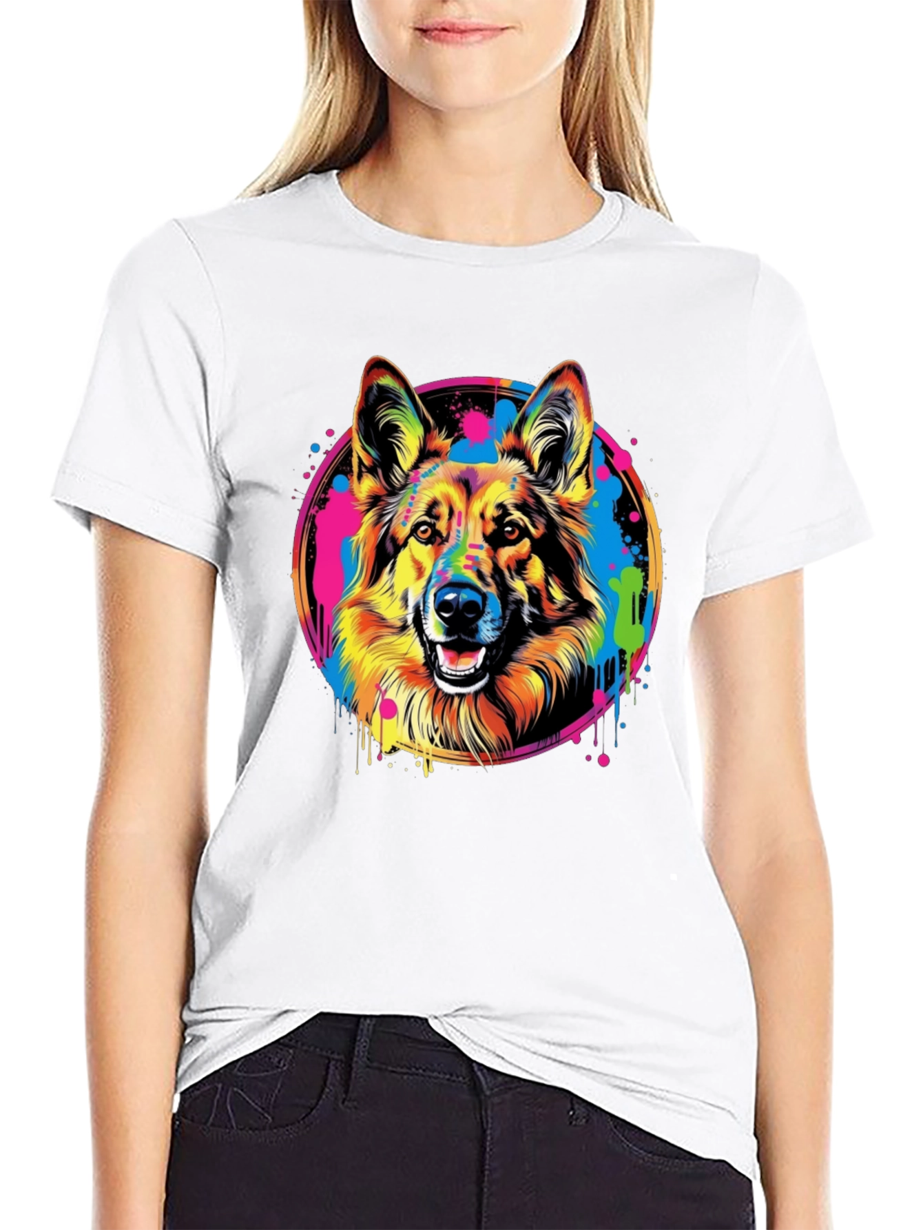 Vibrant German Shepherd Graphic Tee - Unisex