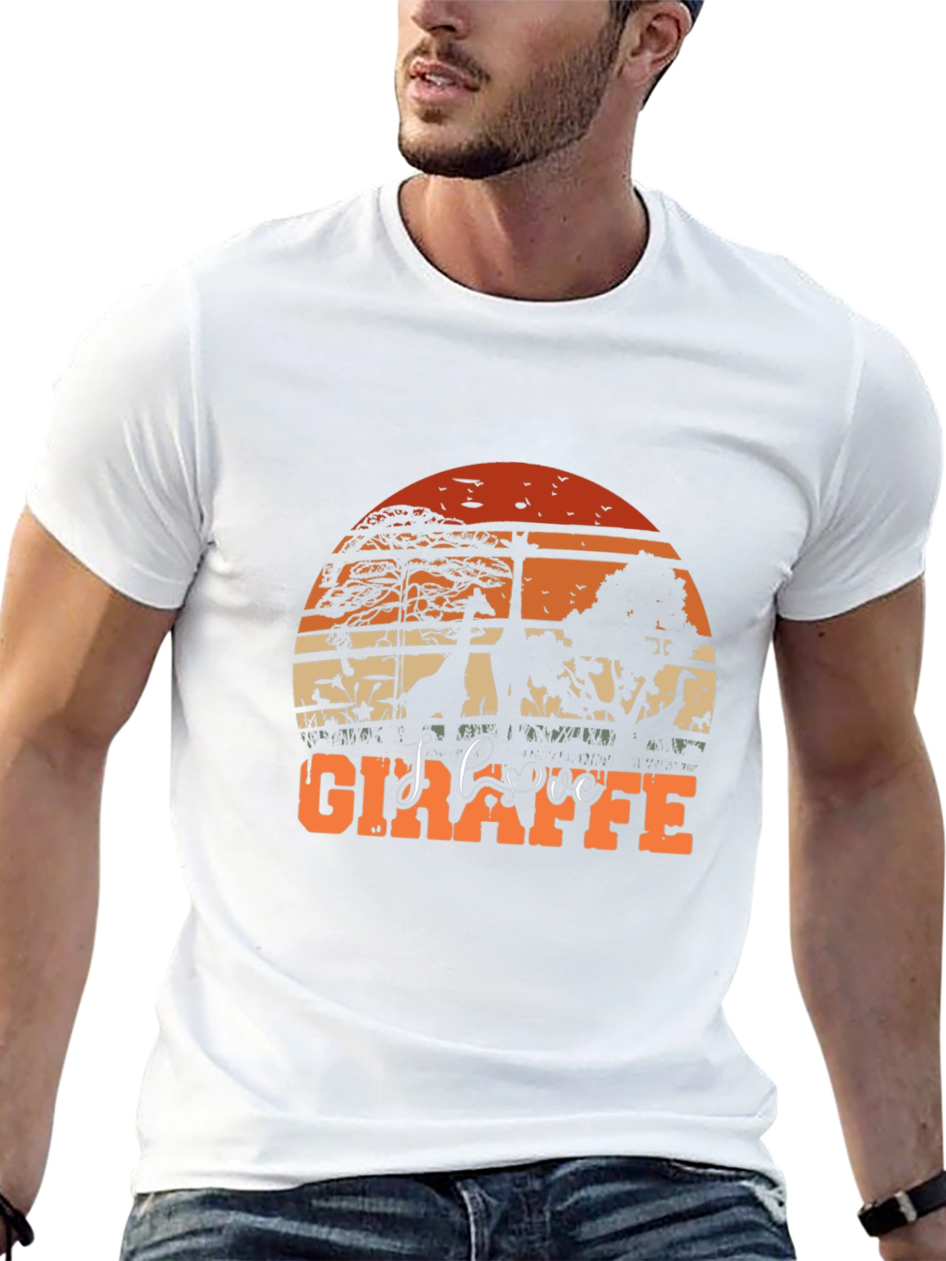 Sunset Giraffe Graphic Tee