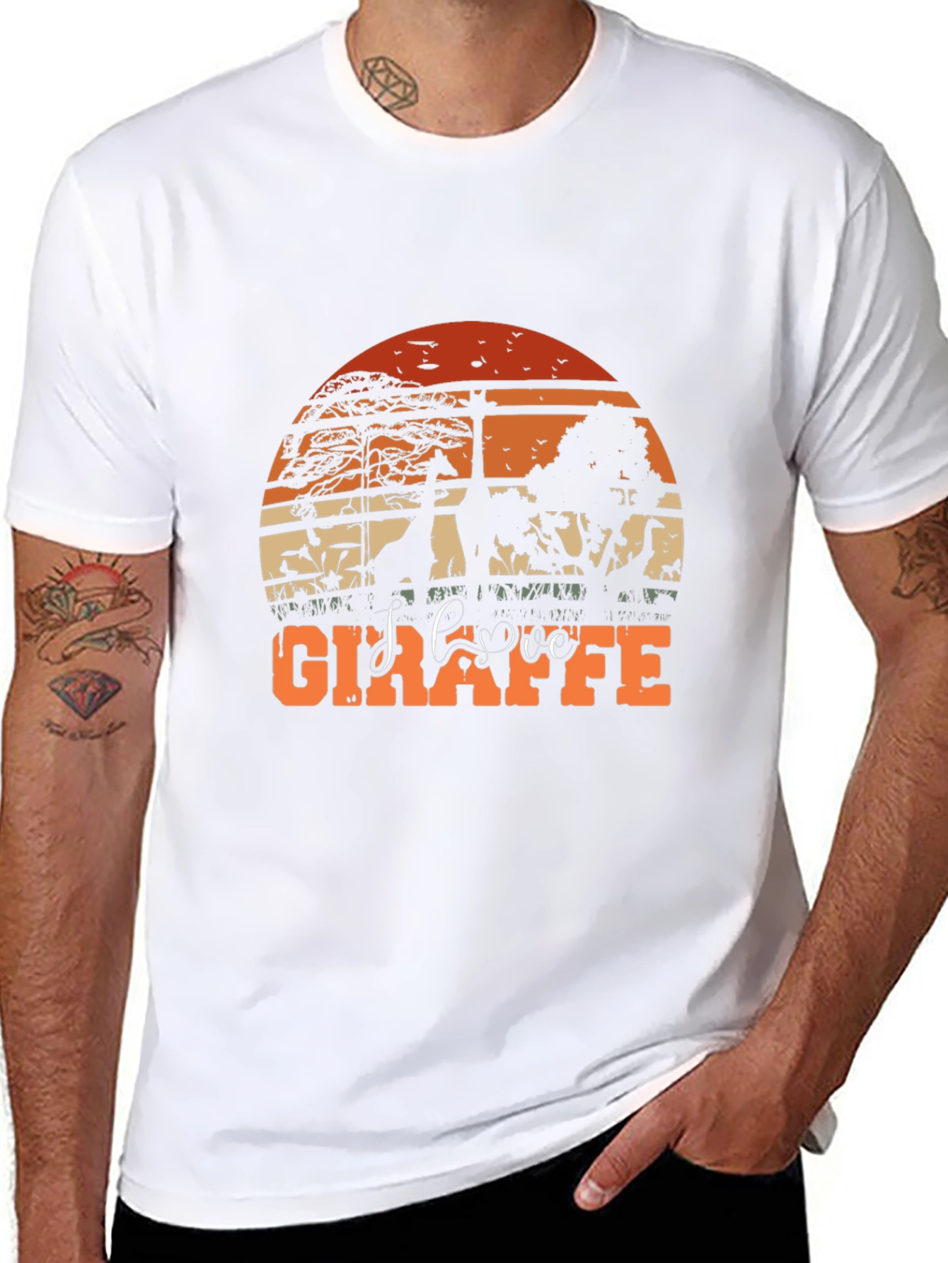 Sunset Giraffe Graphic Tee