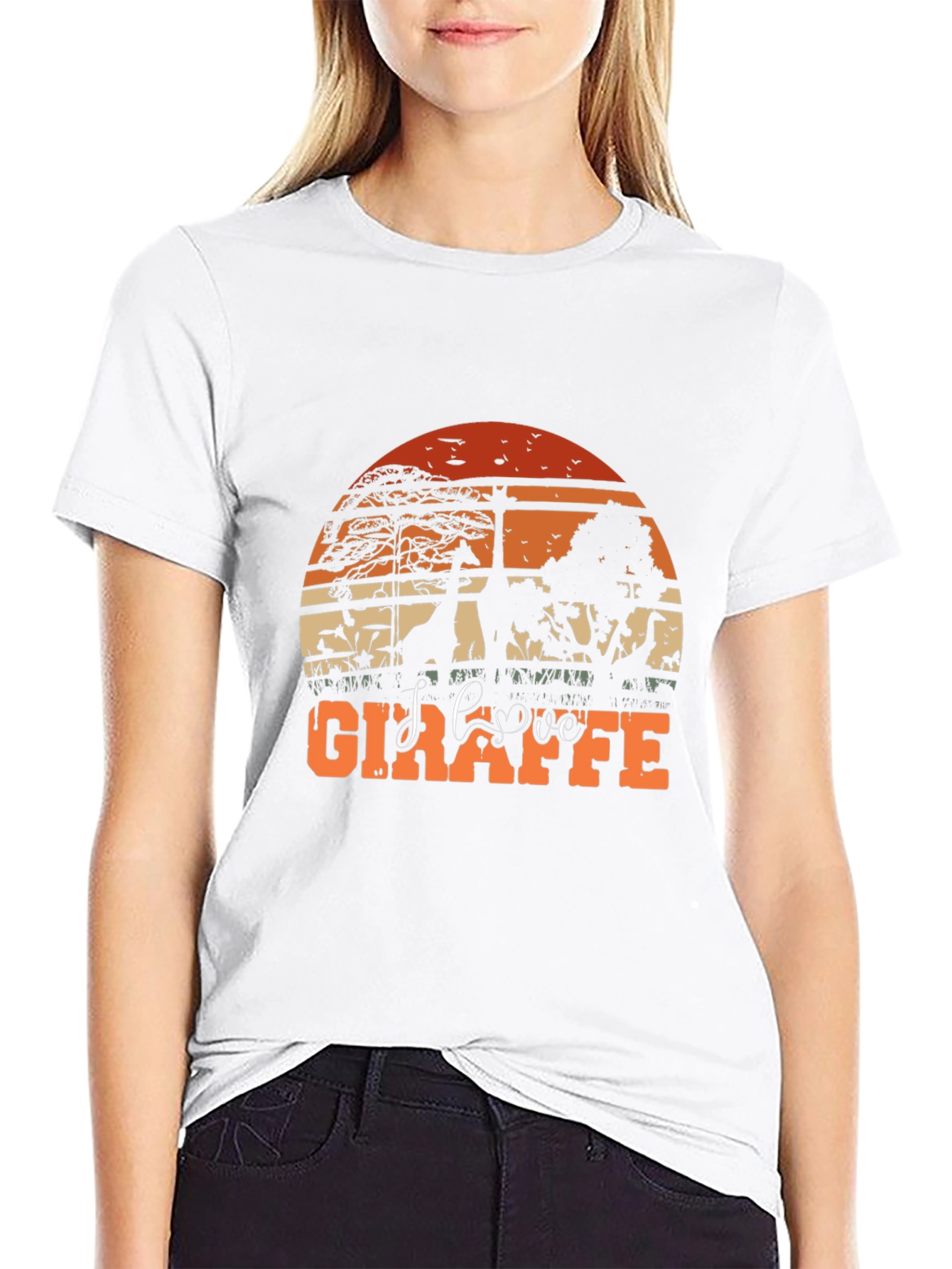 Sunset Giraffe Graphic Tee