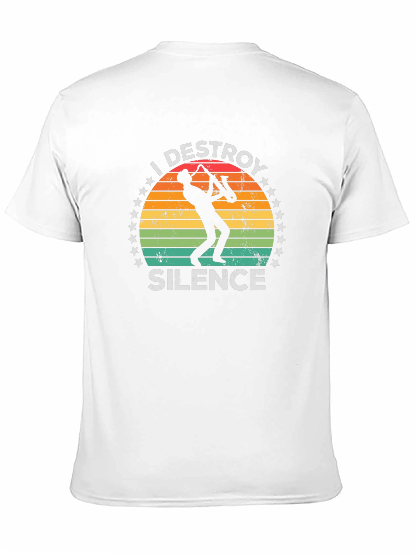 I Destroy Silence T-Shirt Saxophone Player Music Tee