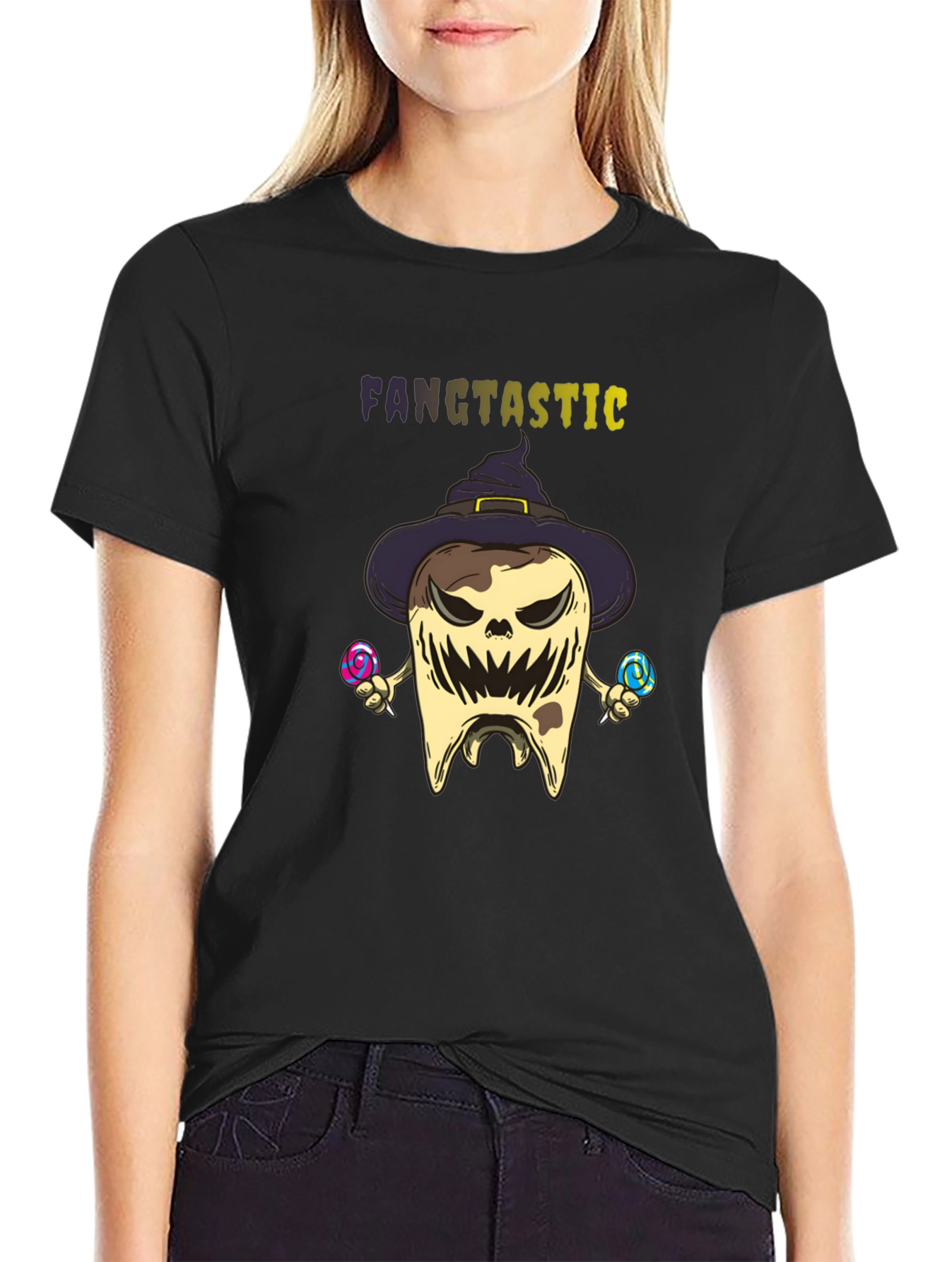 Fangtastic Halloween Tooth Graphic Tee