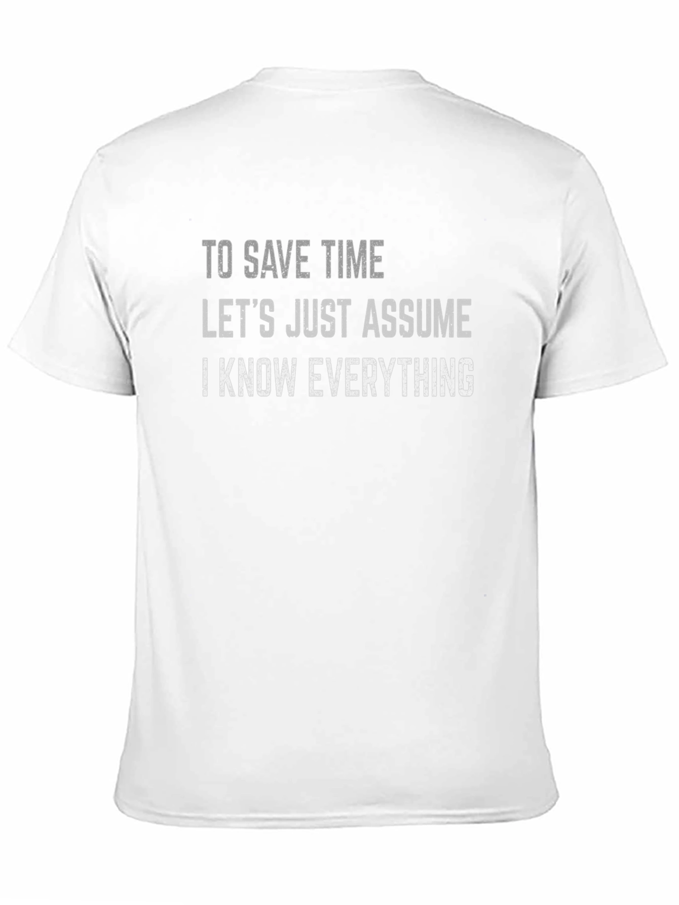 Funny Sarcastic T-Shirt - Assume I Know Everything