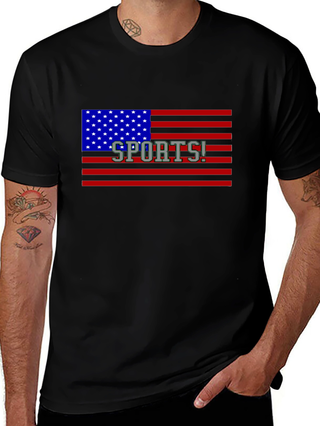 American Flag Sports! Graphic T-Shirt