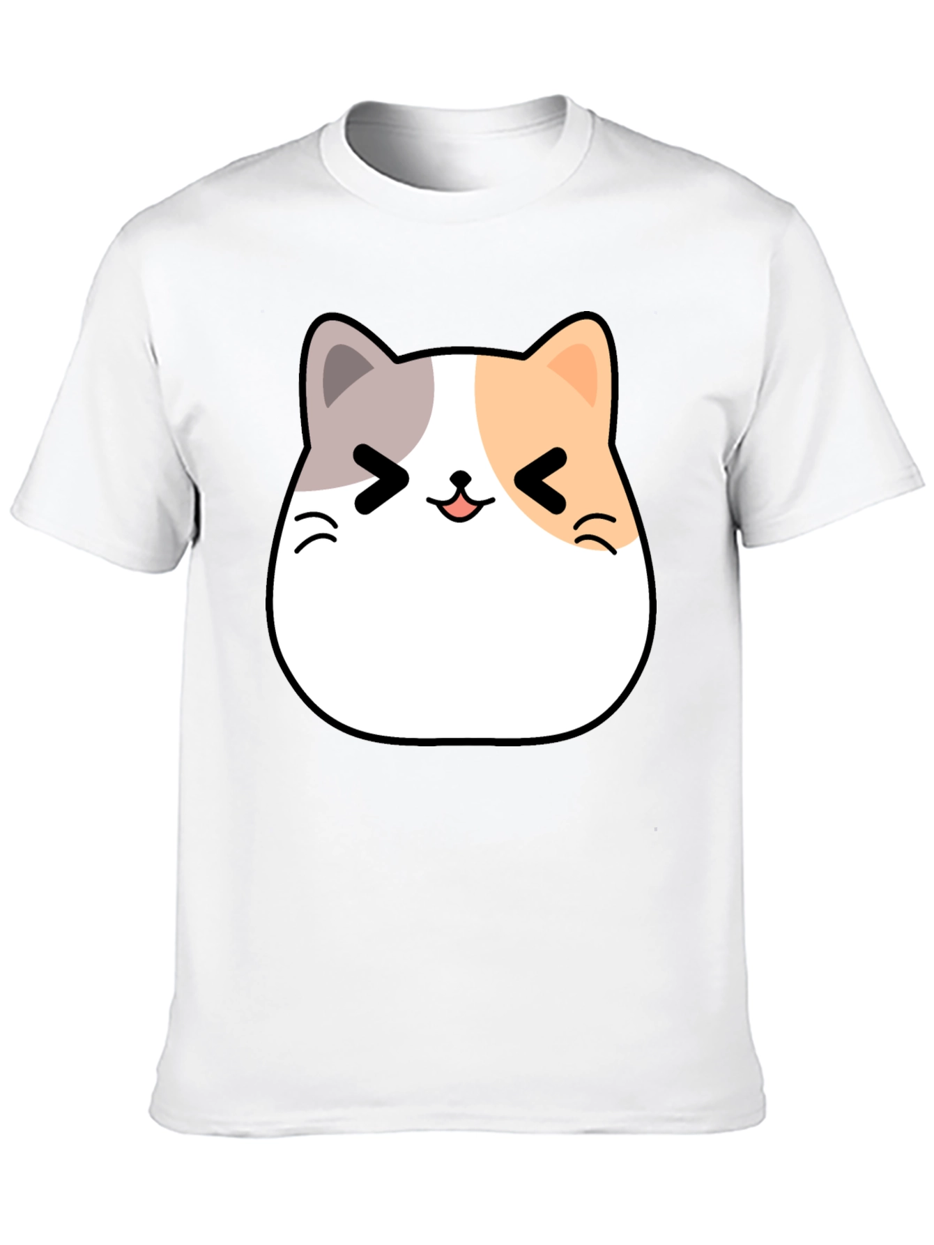 Kawaii Cat Graphic T-Shirt - Unisex Black Tee