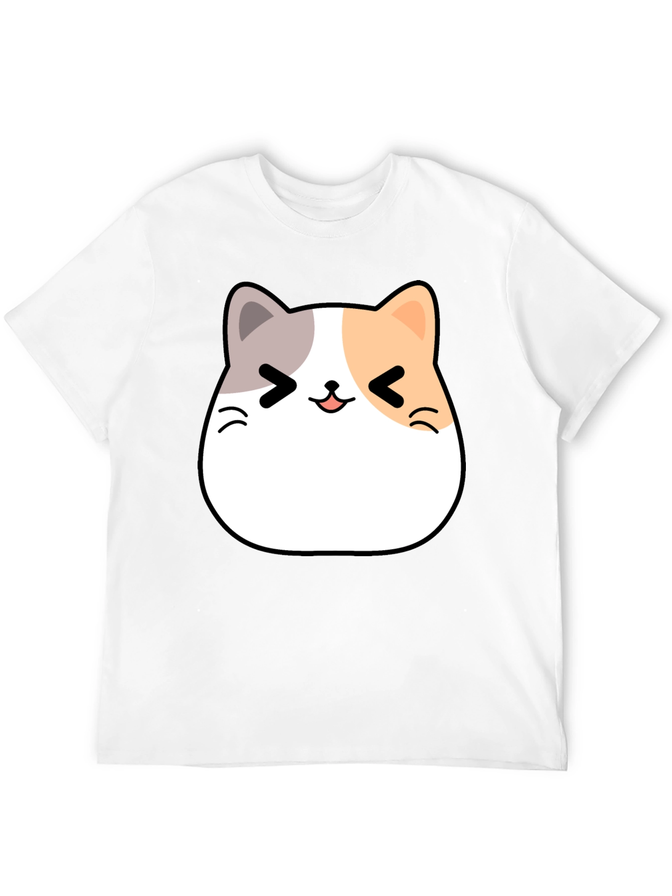Kawaii Cat Graphic T-Shirt - Unisex Black Tee