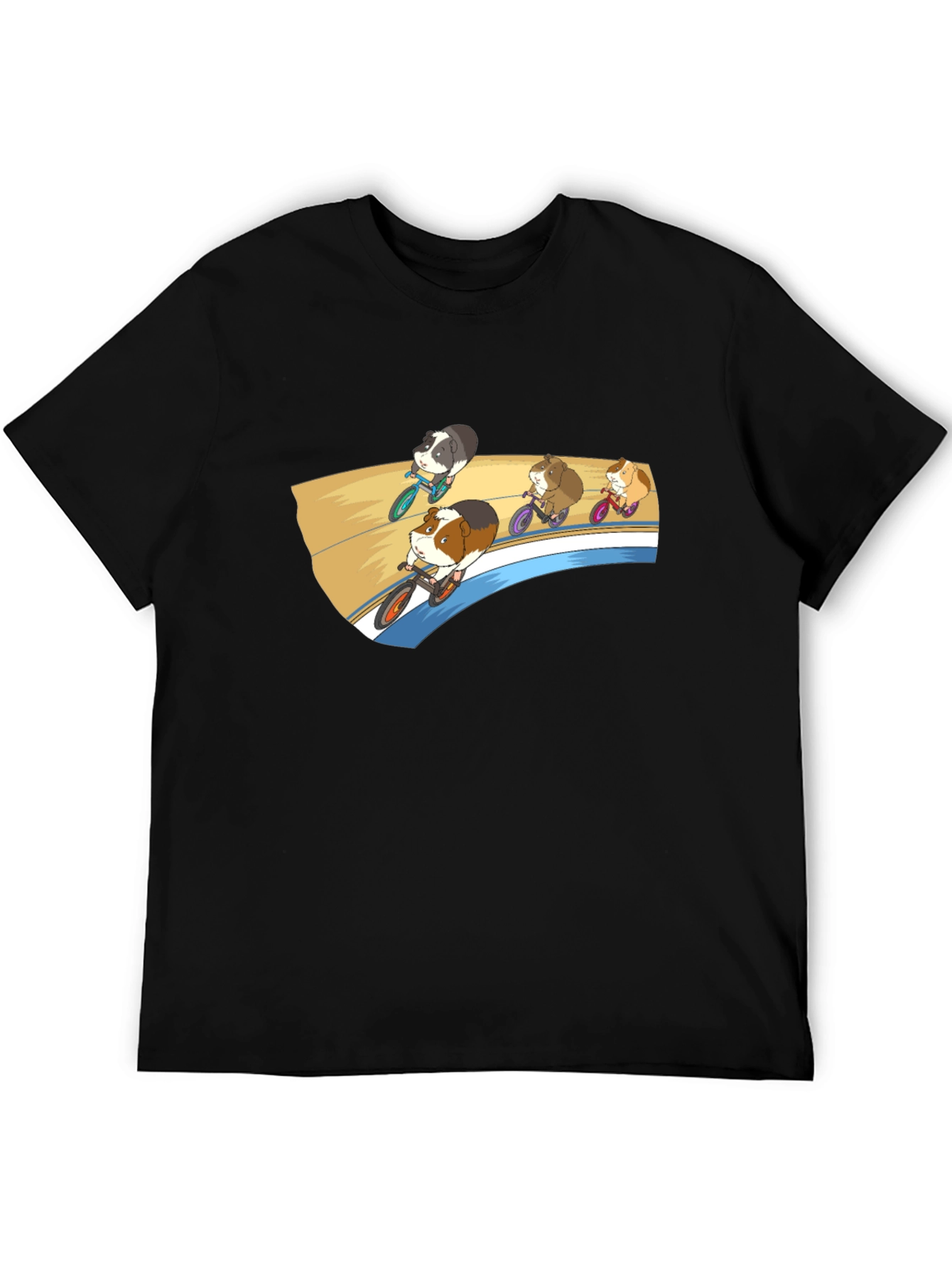 Guinea Pig Cycling Race Graphic T-Shirt