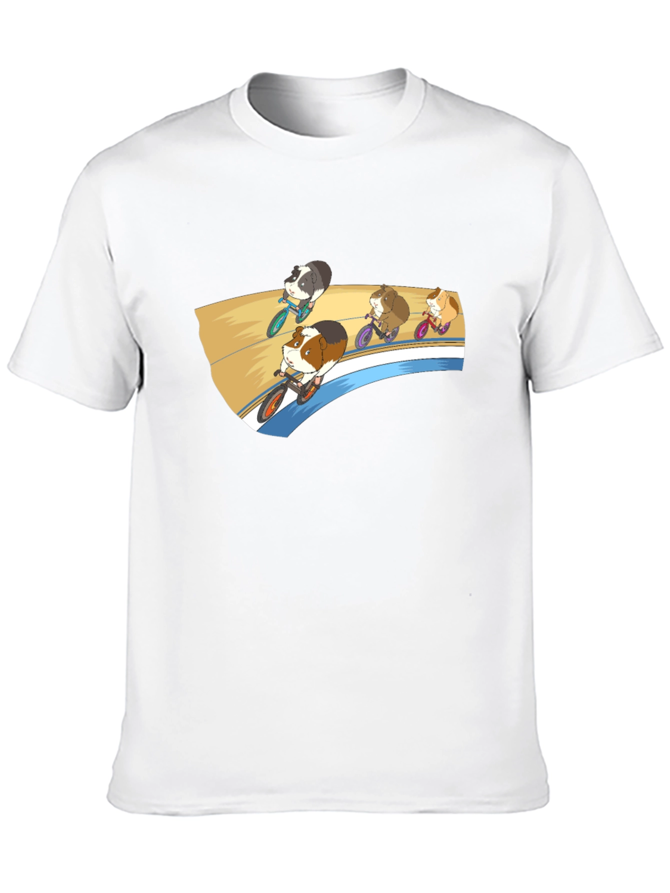 Guinea Pig Cycling Race Graphic T-Shirt