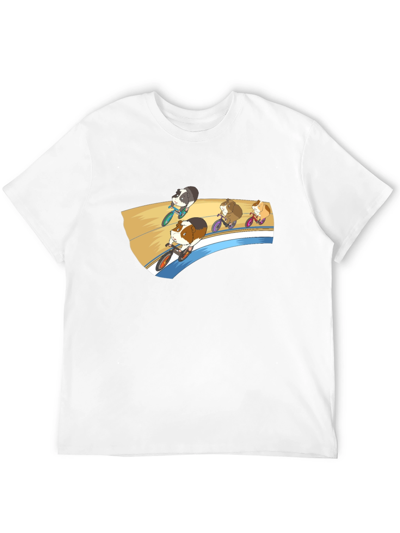 Guinea Pig Cycling Race Graphic T-Shirt