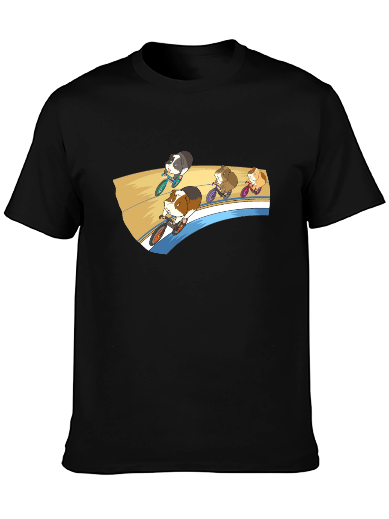 Guinea Pig Cycling Race Graphic T-Shirt