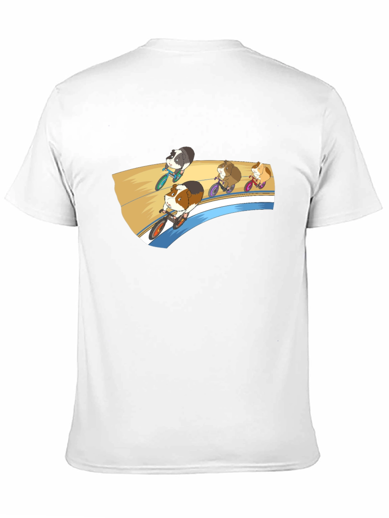 Guinea Pig Cycling Race Graphic T-Shirt