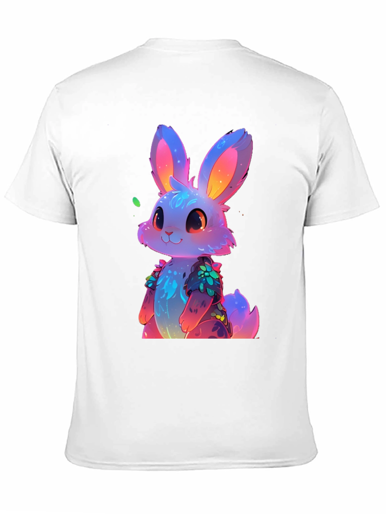 Neon Bunny Graphic Tee - Black